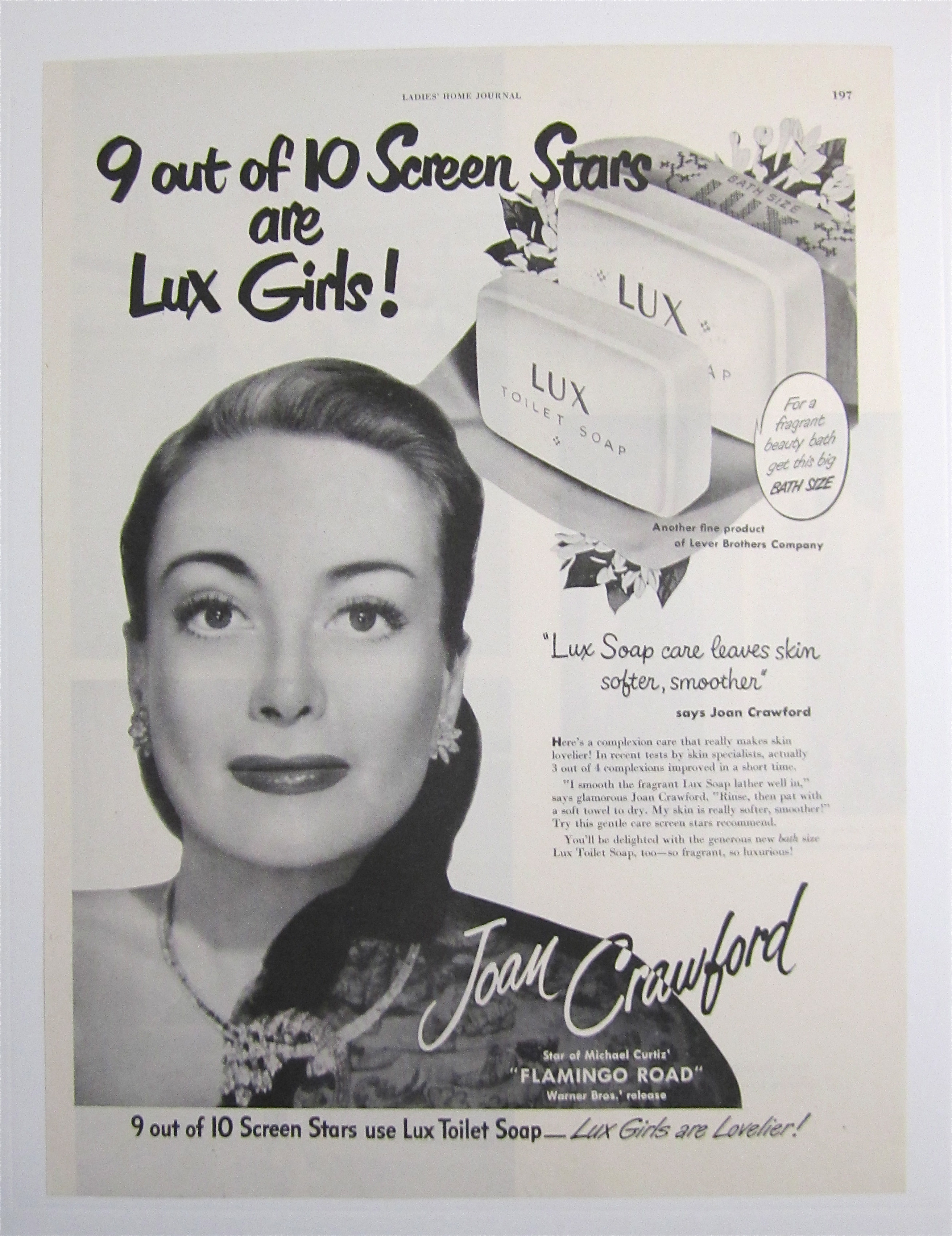 1949 Lux Toilet Soap with Joan Crawford