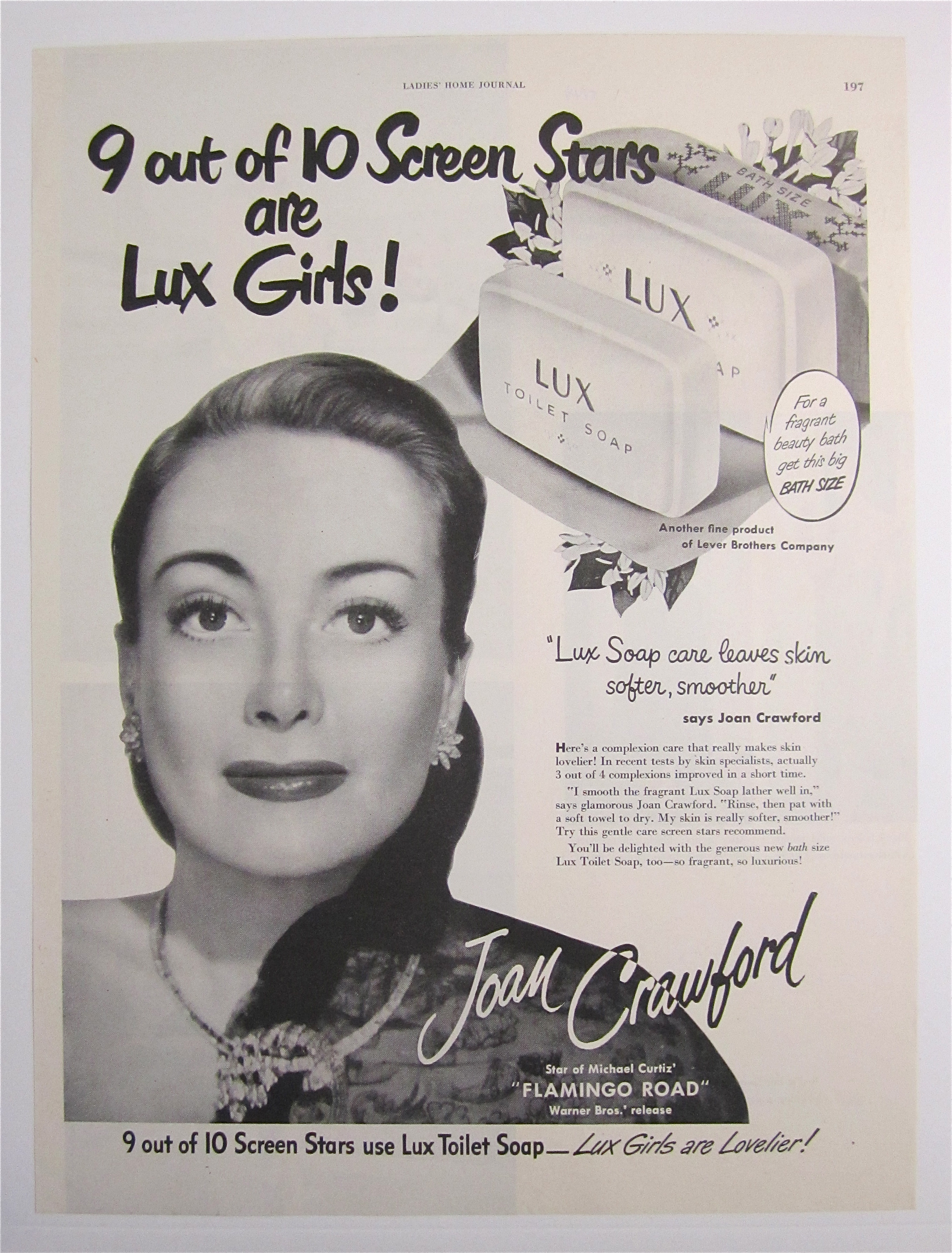 1949 Lux Toilet Soap with Joan Crawford