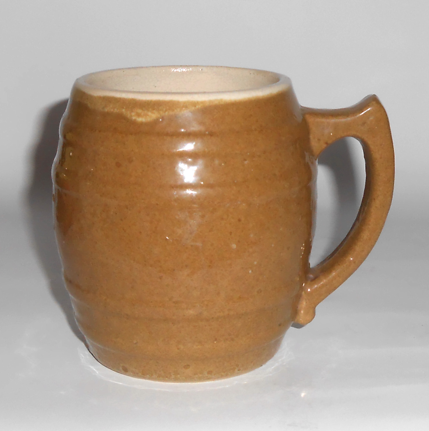 Zanesville Stoneware Pottery Brown/White 12 Oz Stein!