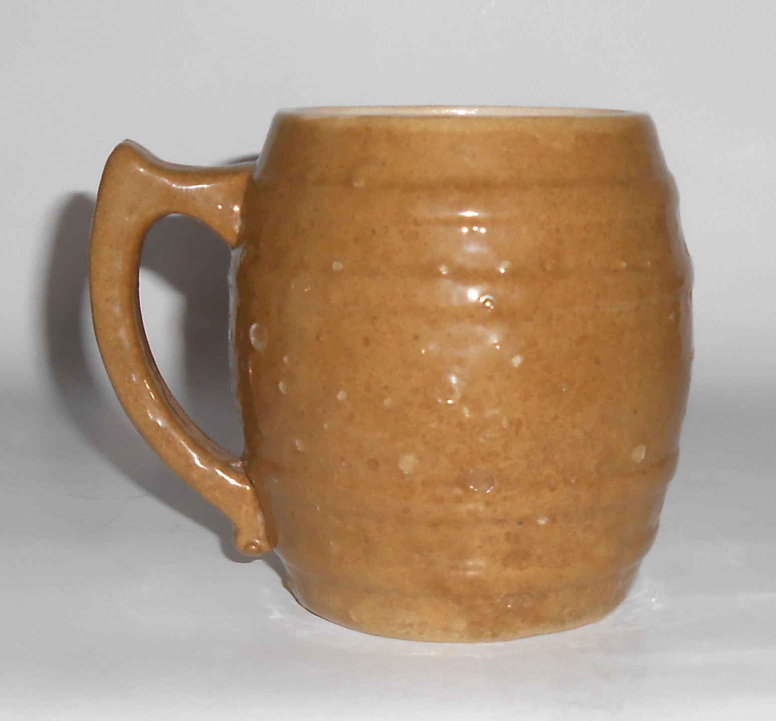 Zanesville Stoneware Pottery Brown/White 12 Oz Stein!