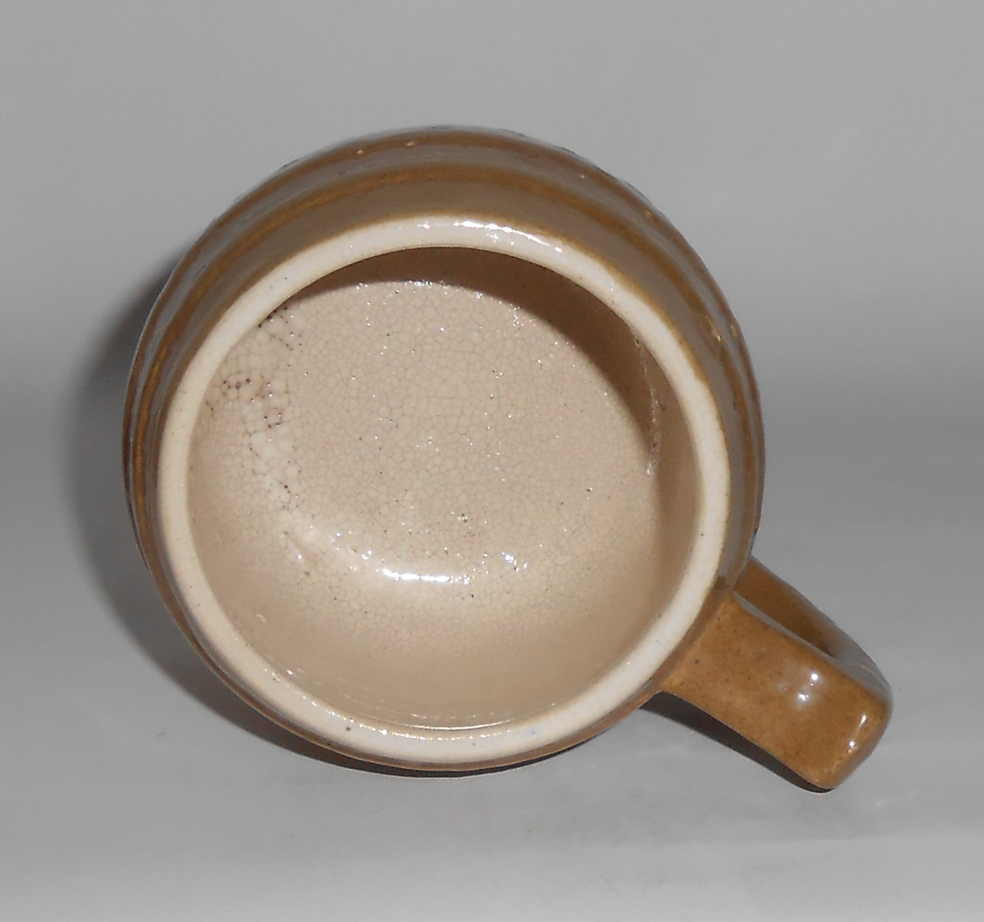 Zanesville Stoneware Pottery Brown/White 12 Oz Stein!