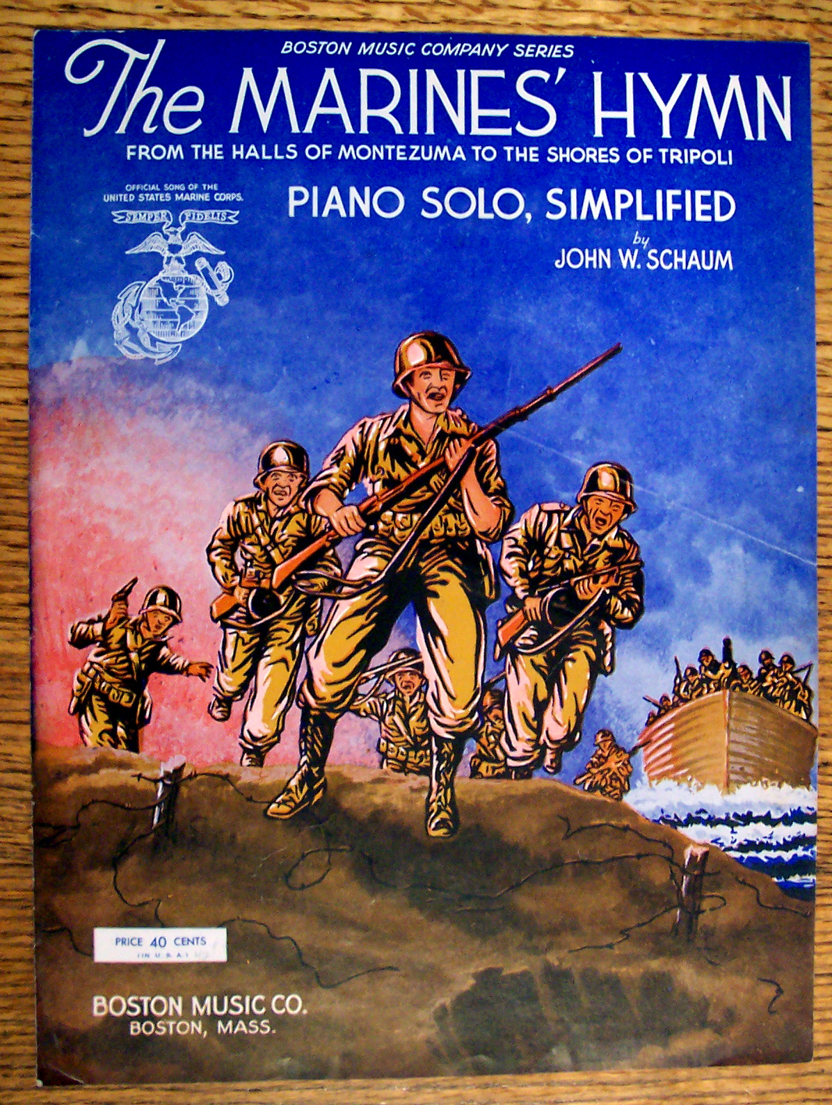 Sheet Music For 1942 The Marines' Hymn