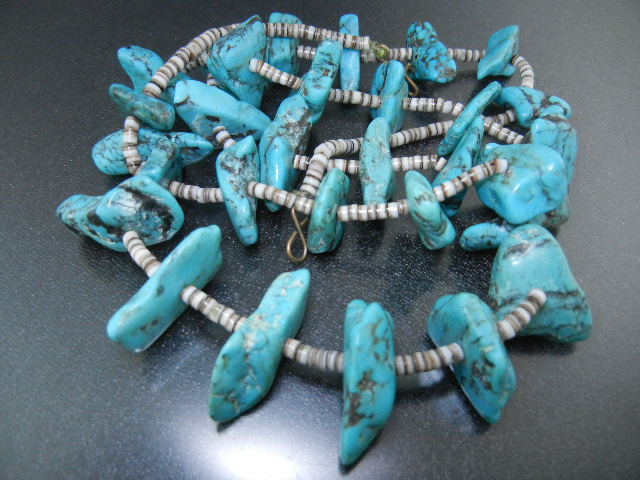 Native American Turquoise Heishi Beads 60s