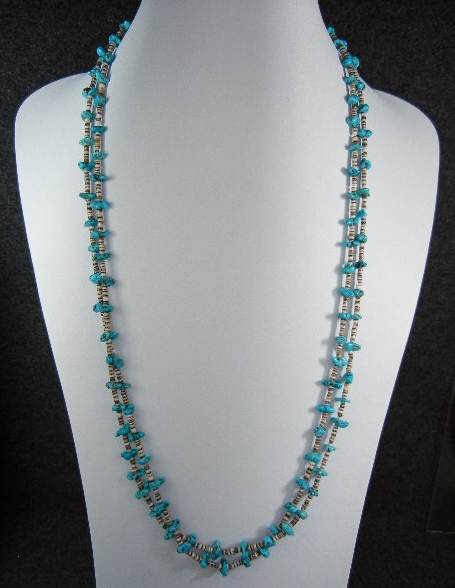 Native American Turquoise Heishi Beads 60s