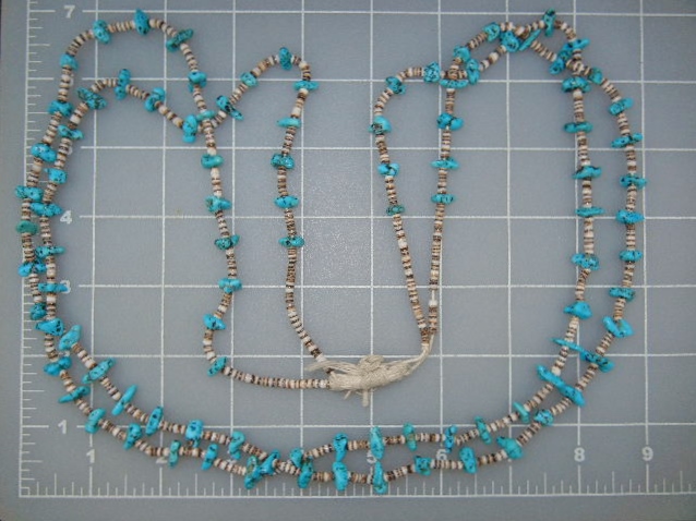 Native American Turquoise Heishi Beads 60s