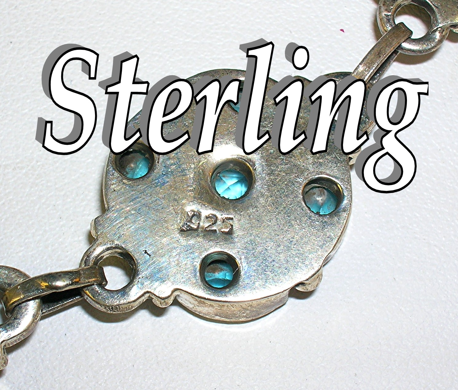 Blue Zircon Pearl and Sterling Silver Necklace