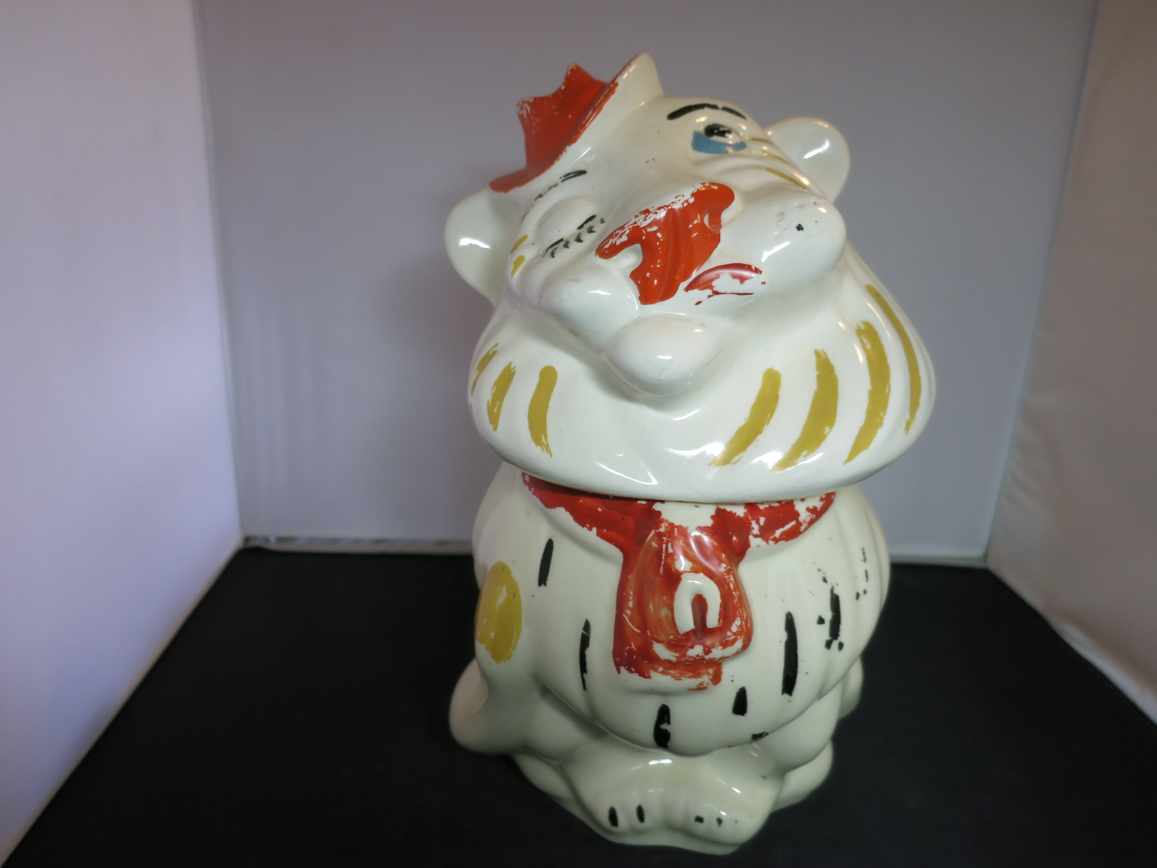 Vintage Lion cookie Jar Belmont Pottery USA Ladowici Caledon