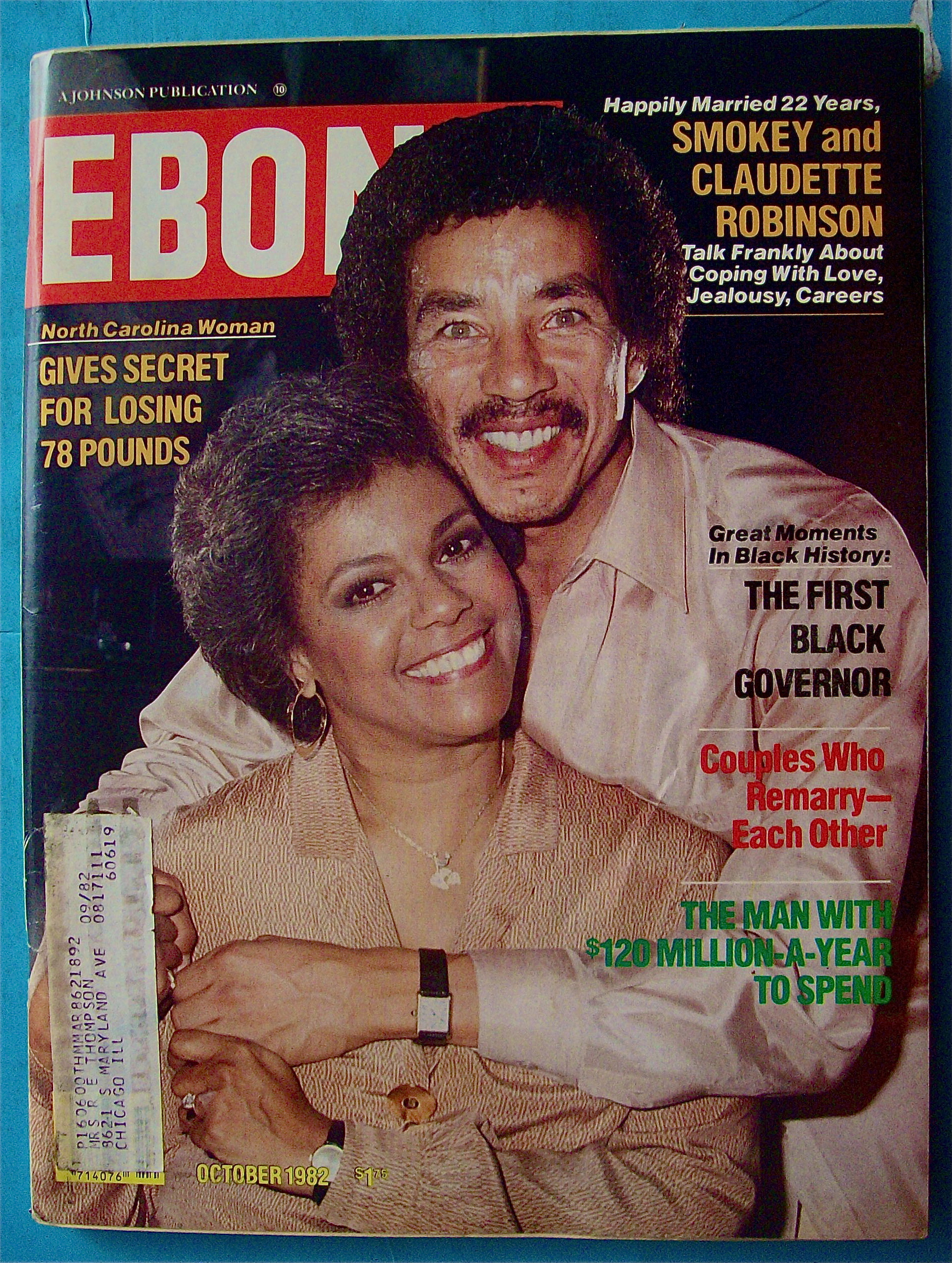 Ebony Magazine-October 1982-Smokey & Claudette