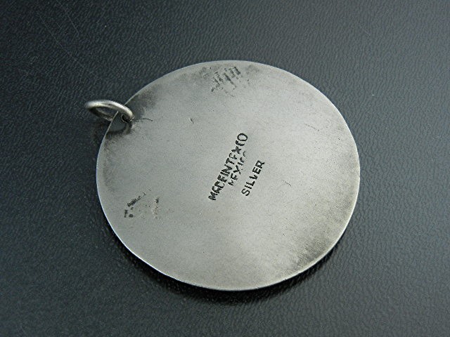 Taxco Mexico Silver Cactus & Men Pendant