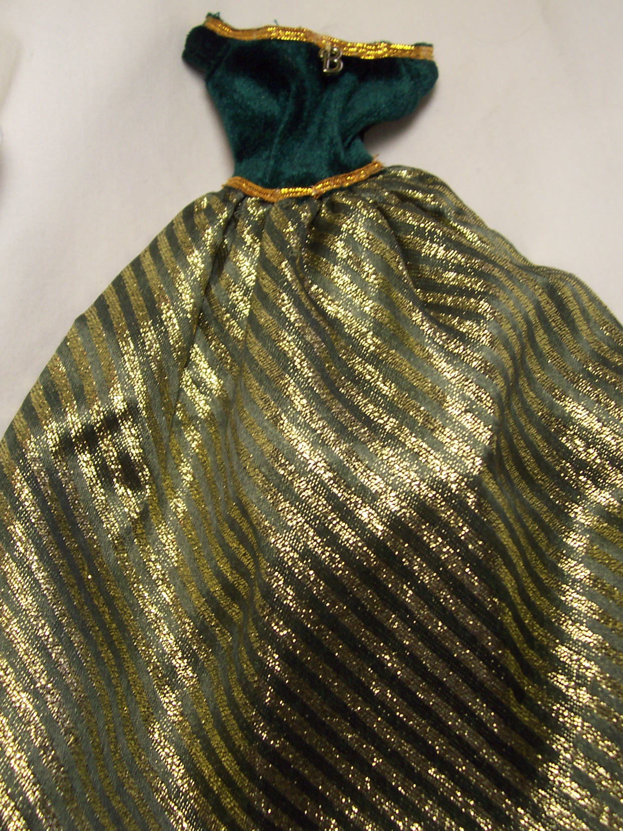 Barbie Doll Gown Green Mattel Holiday Barbie
