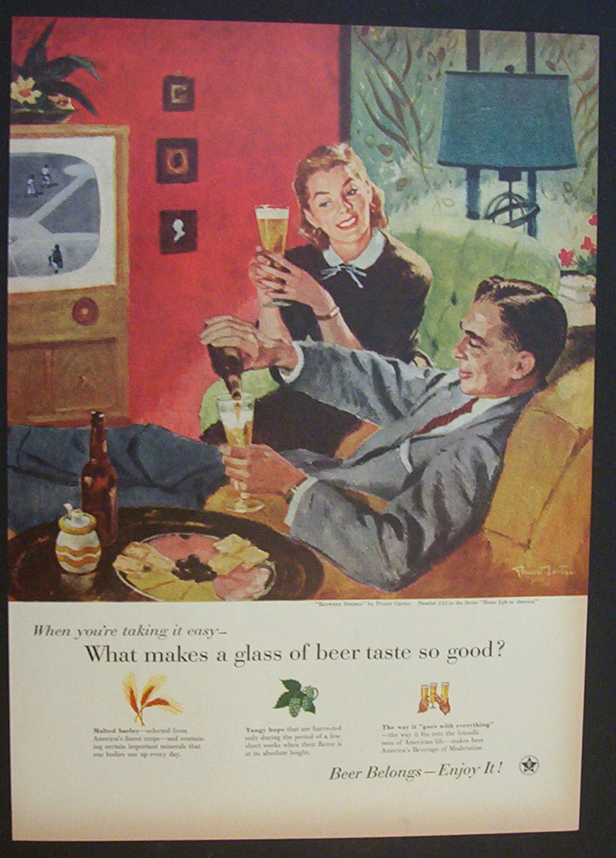 Vintage Ad: 1955 Beer Belongs by Pruett Carter