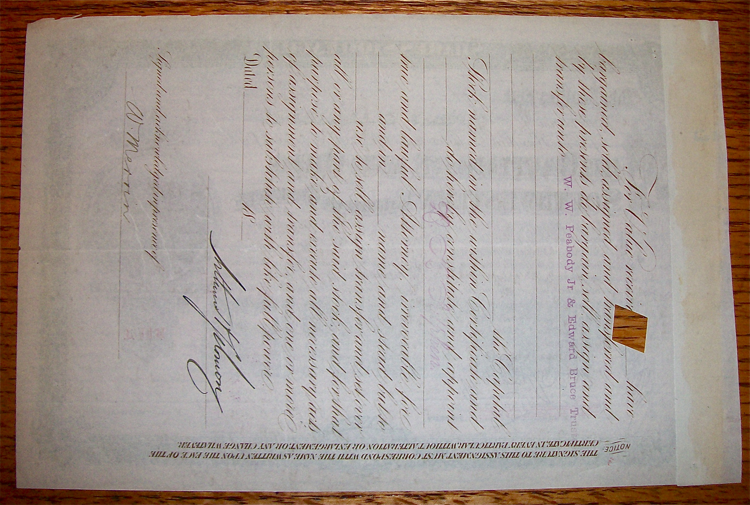 1893 Baltimore & Ohio Southwestern Railroad 10 Stock