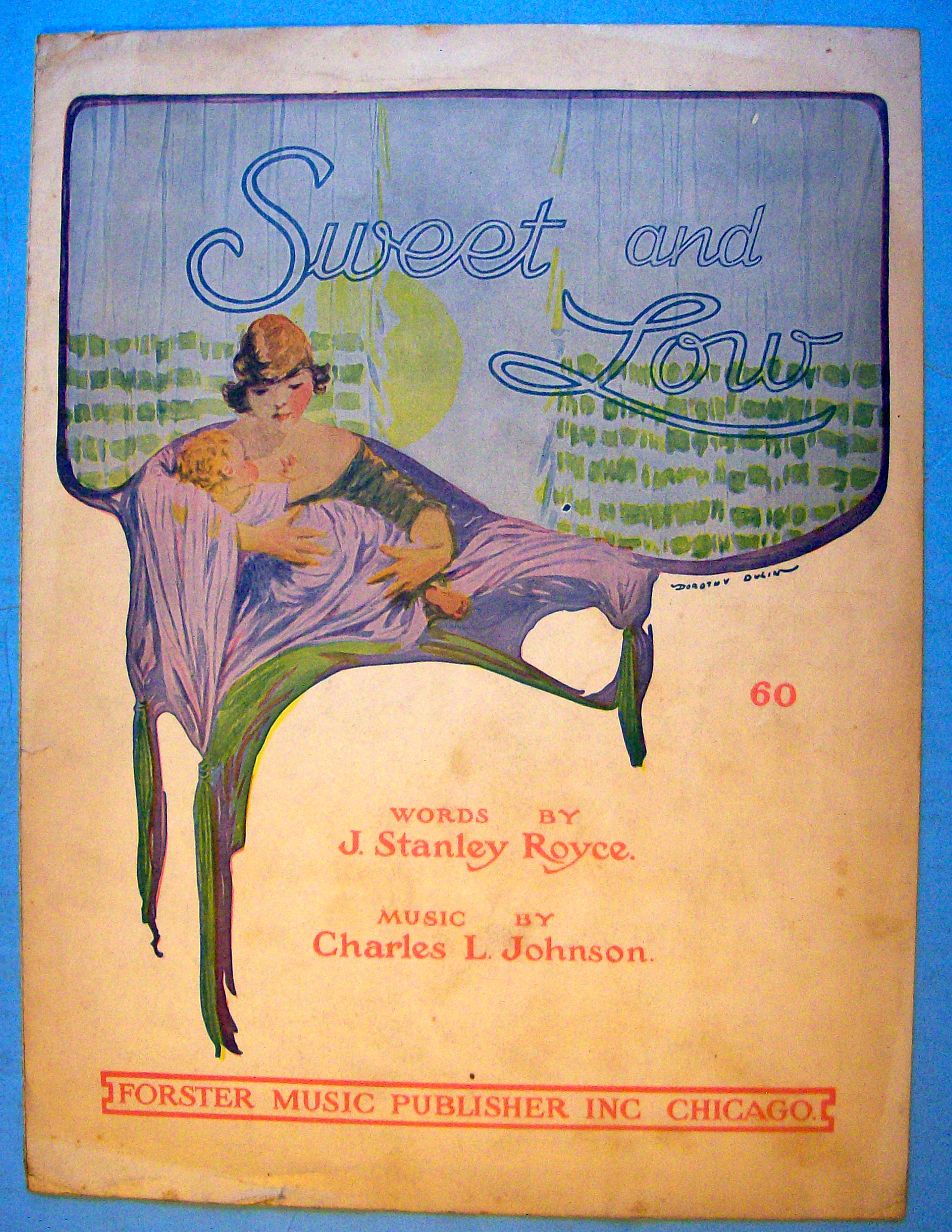 Sweet And Low Sheet Music 1919 Royce & Johnson