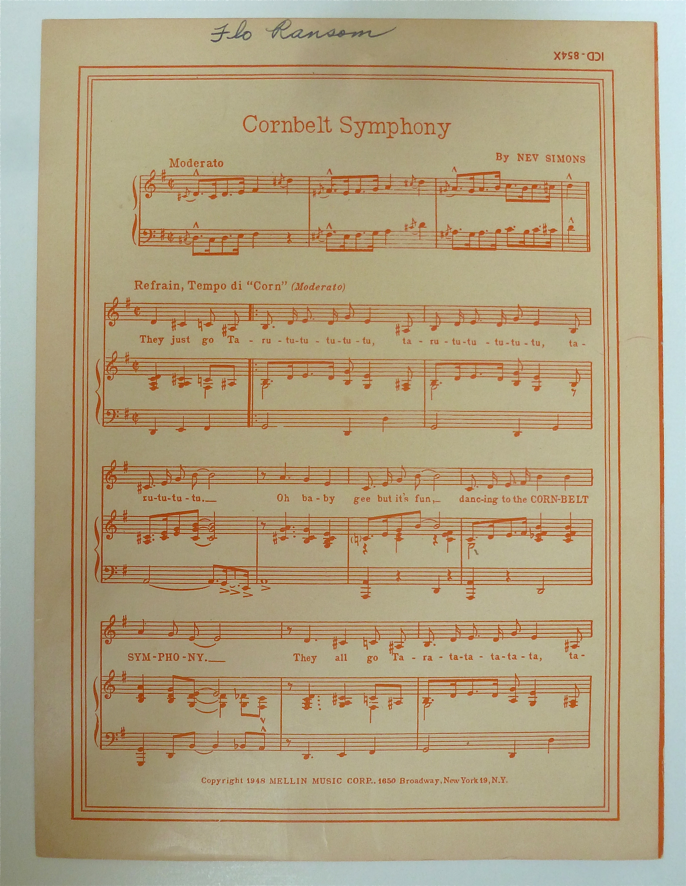 Sheet Music 1951 (It's No) Sin