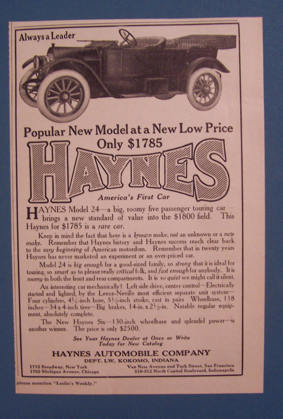 1913 Haynes Model 24 with a Haynes 24 Model