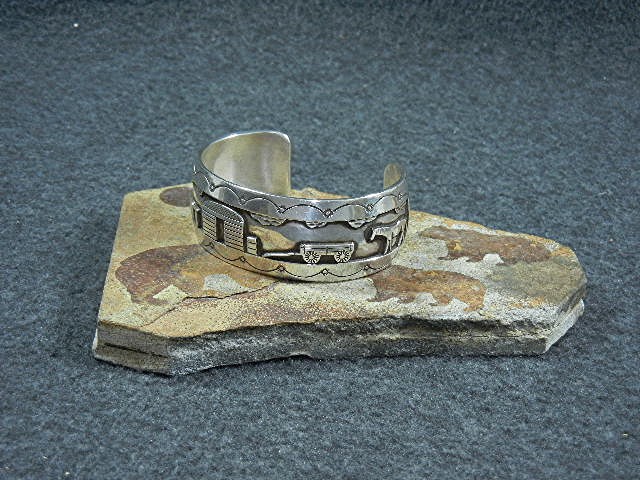 Storyteller Sterling Silver Bracelet RH Begay