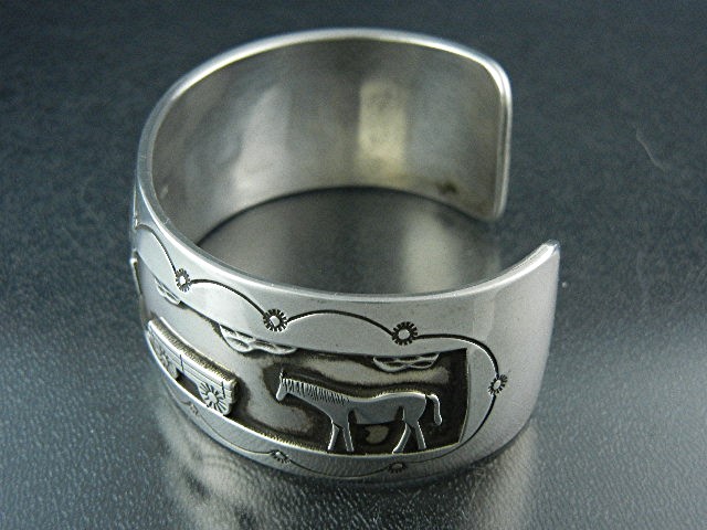 Storyteller Sterling Silver Bracelet RH Begay