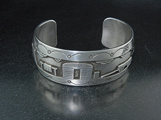 Storyteller Sterling Silver Bracelet RH Begay