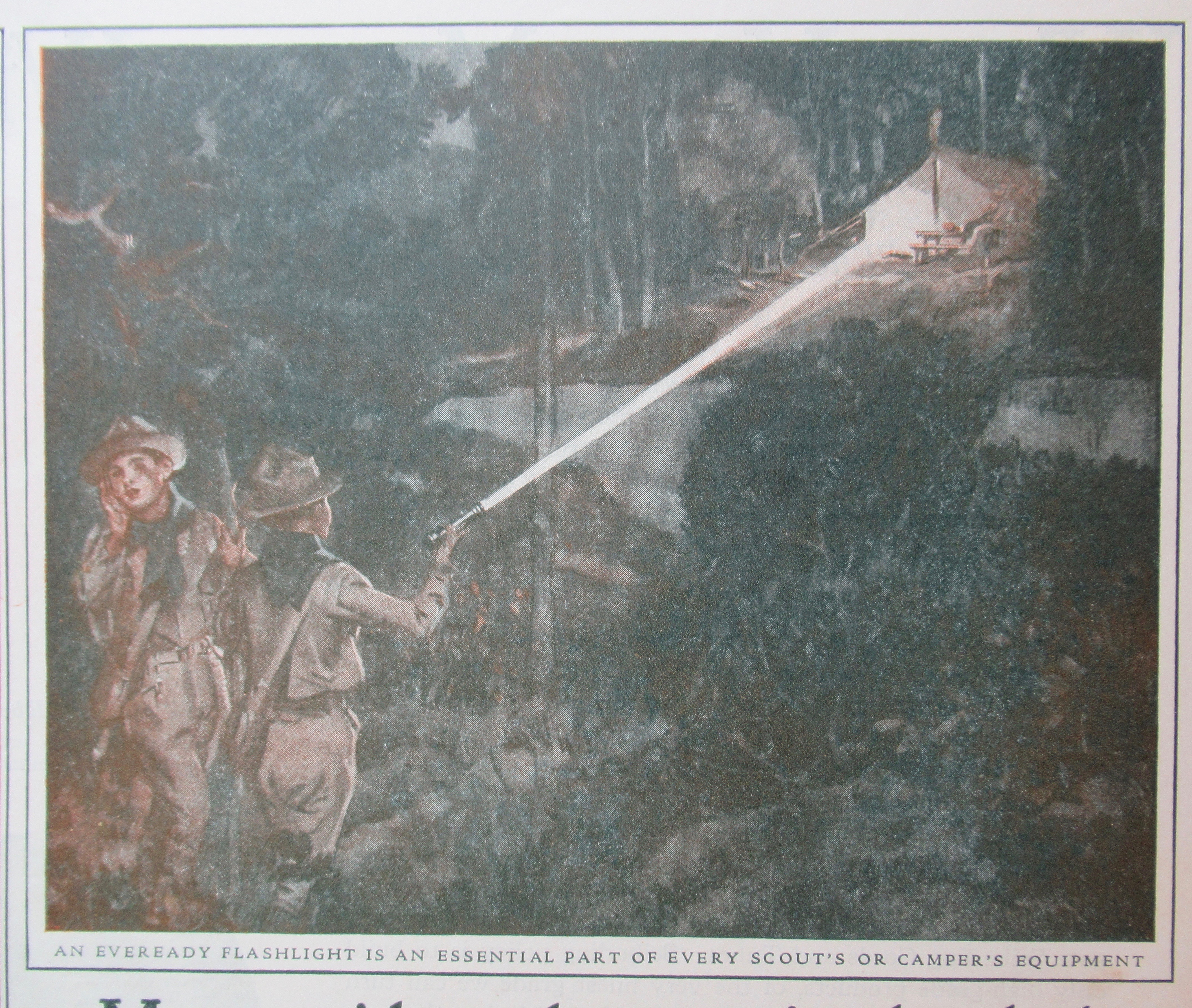 1922 Eveready Flashlight & Batteries with Boy Scouts