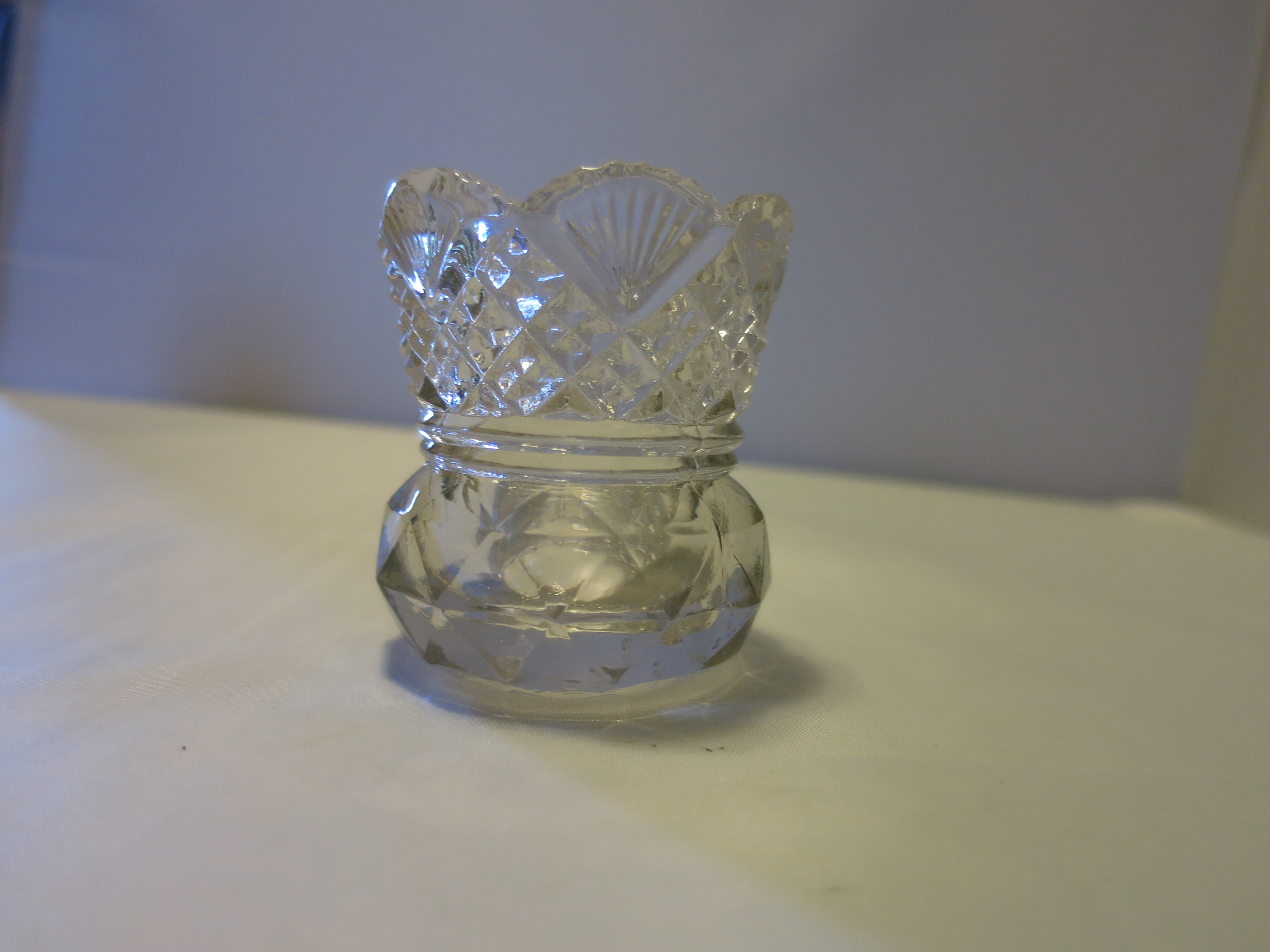 Pressed Glass Toothpick Holder Elegant Glass