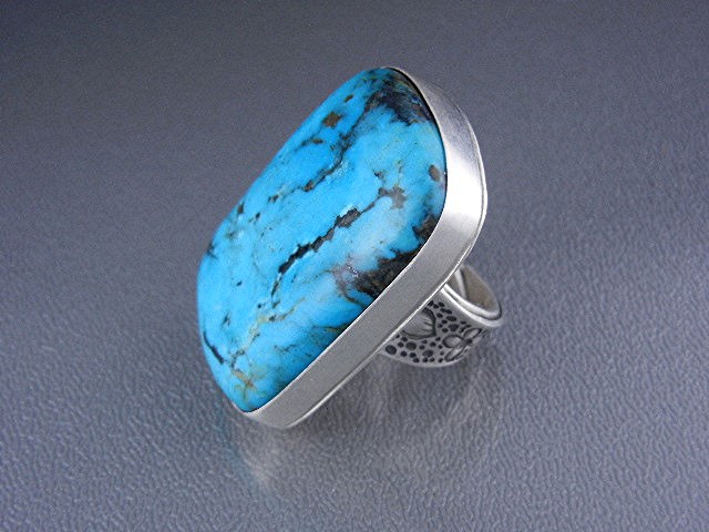 David Troutman Kingman Turquoise Sterling Silver Ring