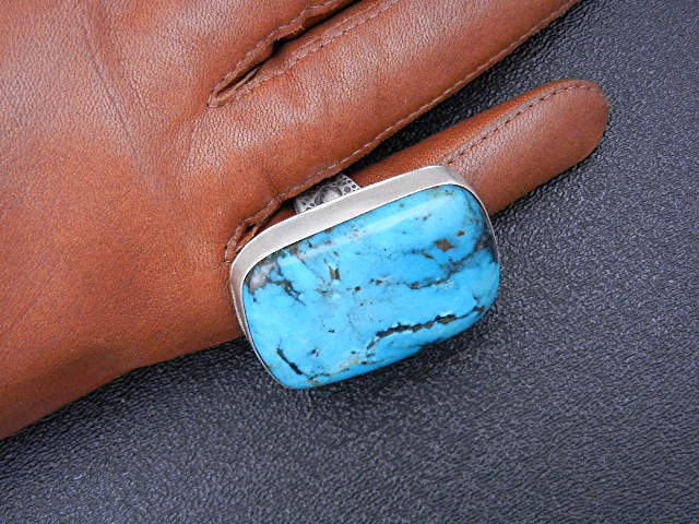 David Troutman Kingman Turquoise Sterling Silver Ring