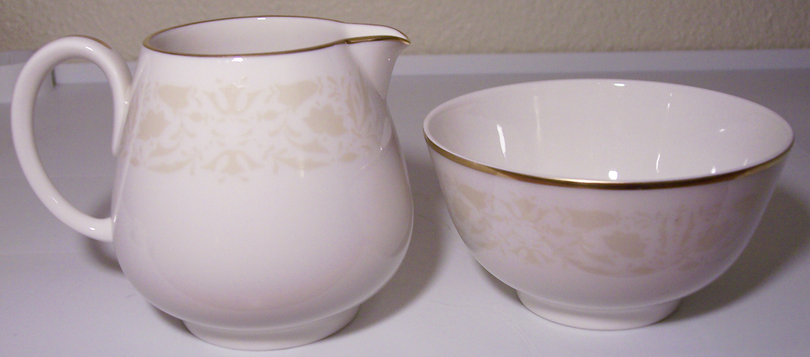 Franciscan Porcelain China Talisman Creamer/Sugar!