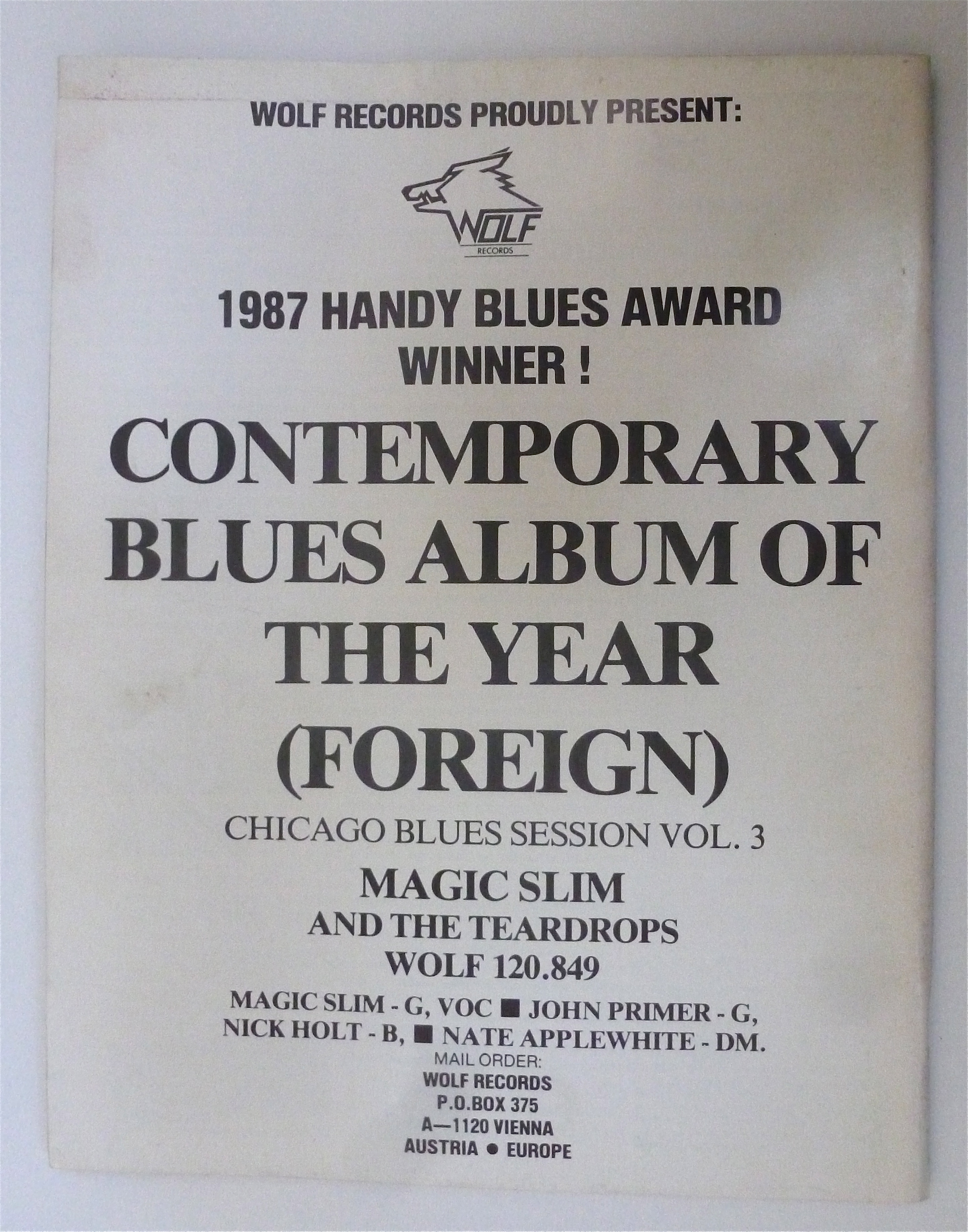 Living Blues Magazine March/April 1988 James Rachell