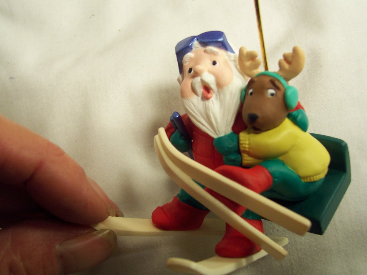 Santa's Ski Adventure Ornament Hallmark 1997