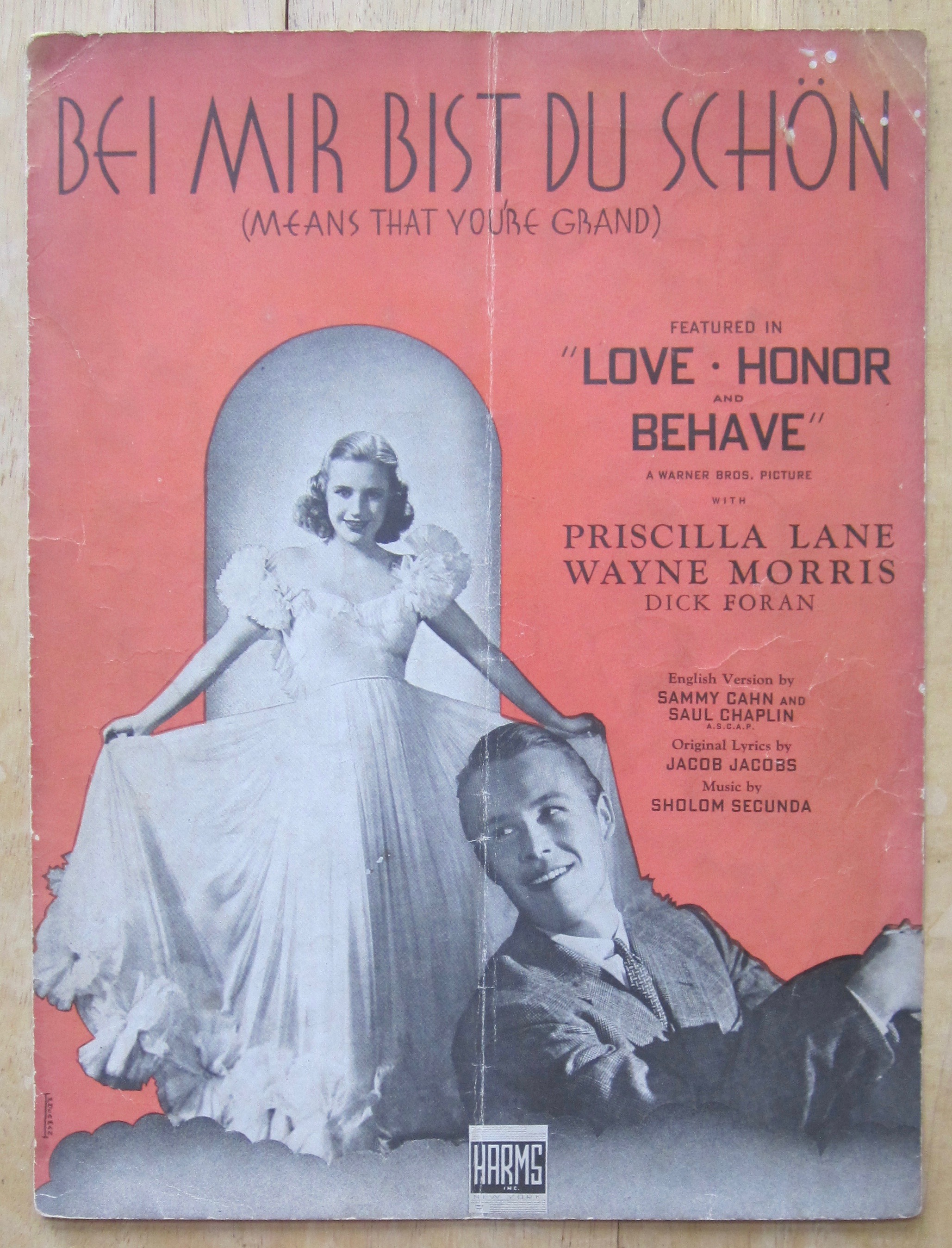 1937 Bei Mir Bist Du Schon (Priscilla Lane Cover)
