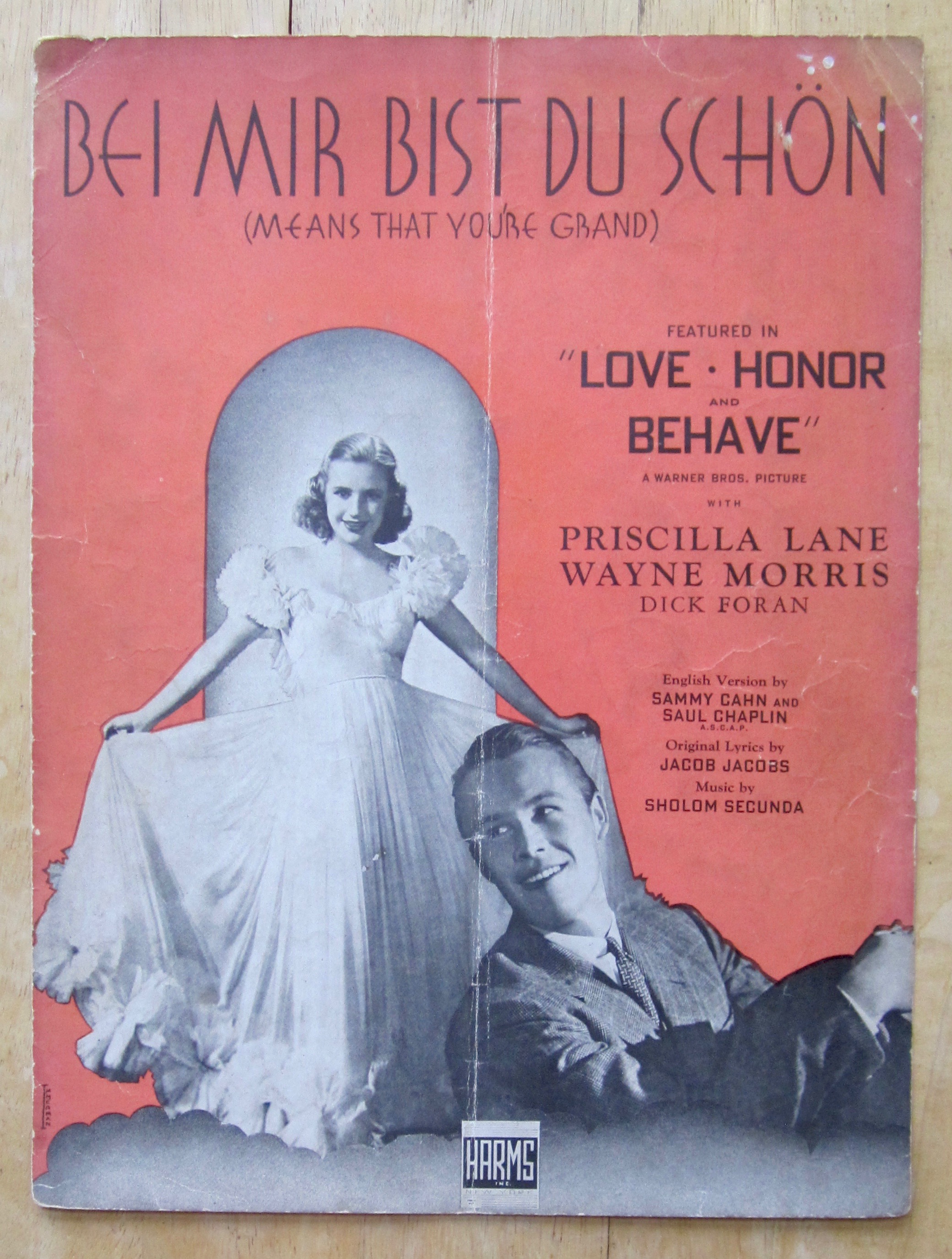 1937 Bei Mir Bist Du Schon (Priscilla Lane Cover)