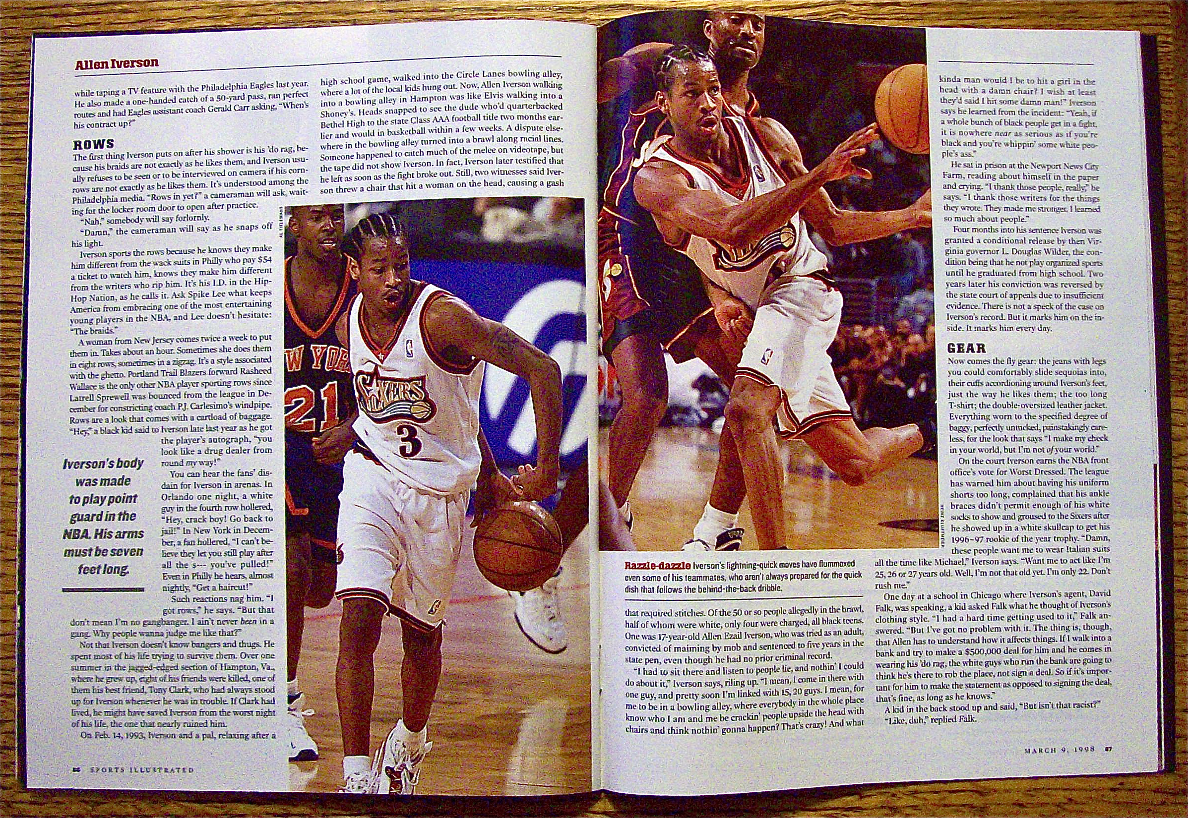 Sports Illustrated Magazine March 9, 1998 Allen Iverson