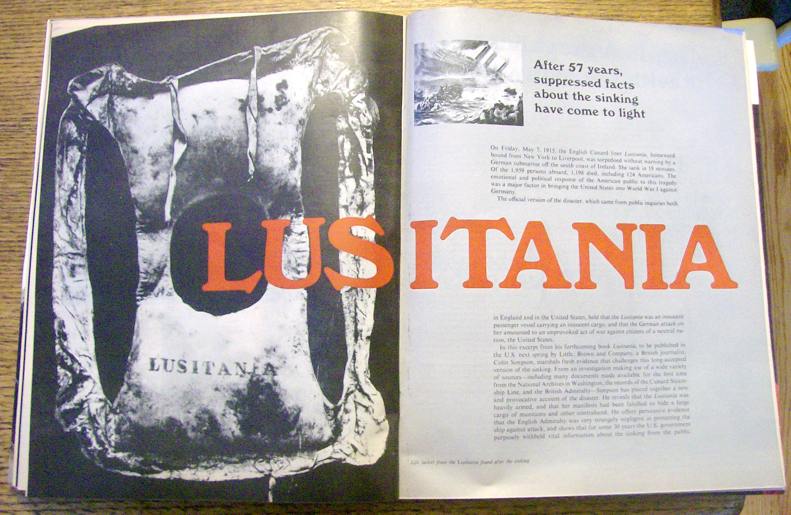 Life Magazine-October 13, 1972-Lusitania Sinking