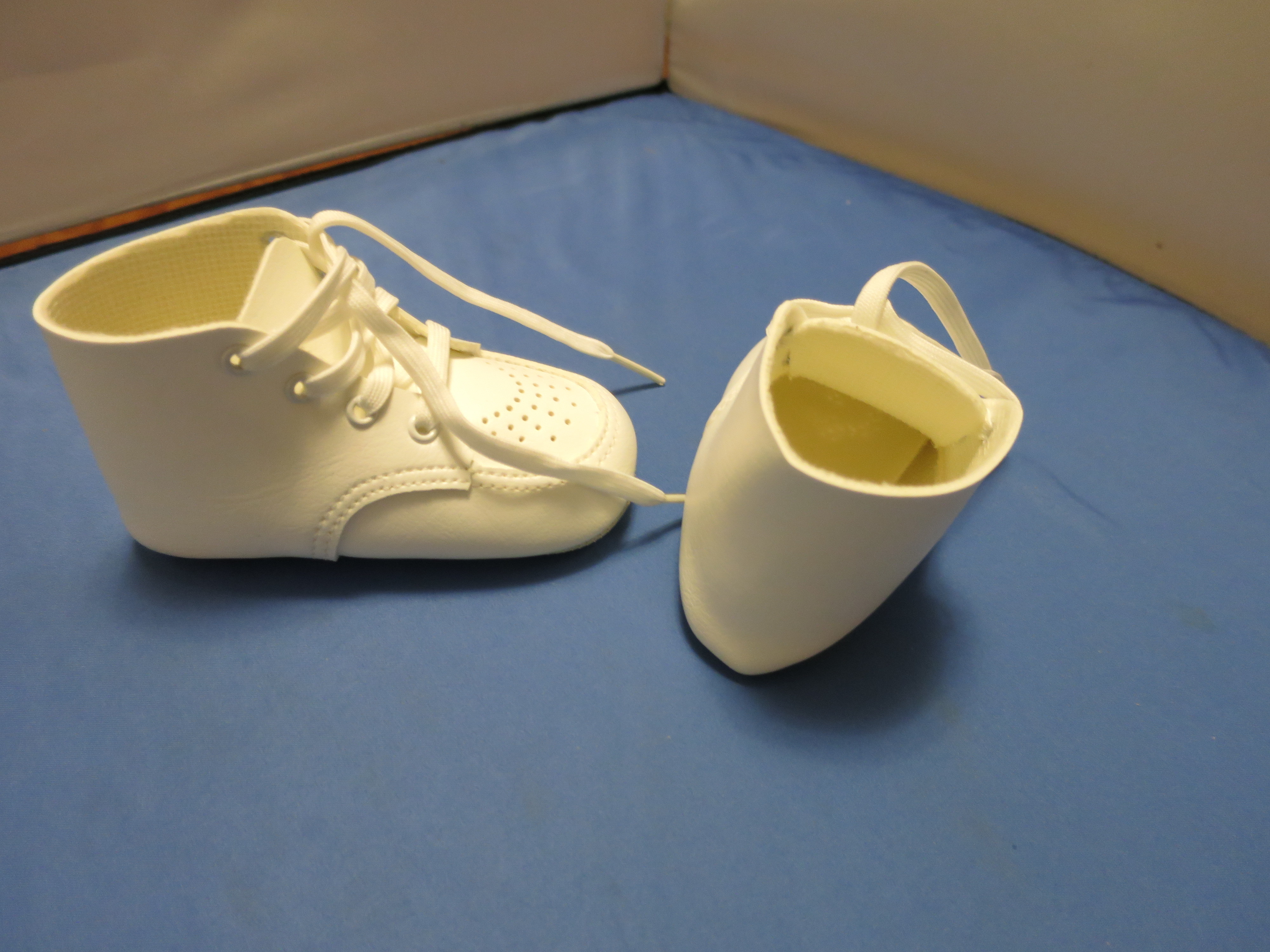 Baby Soft Shoes White with White Socks with white lace ruffle