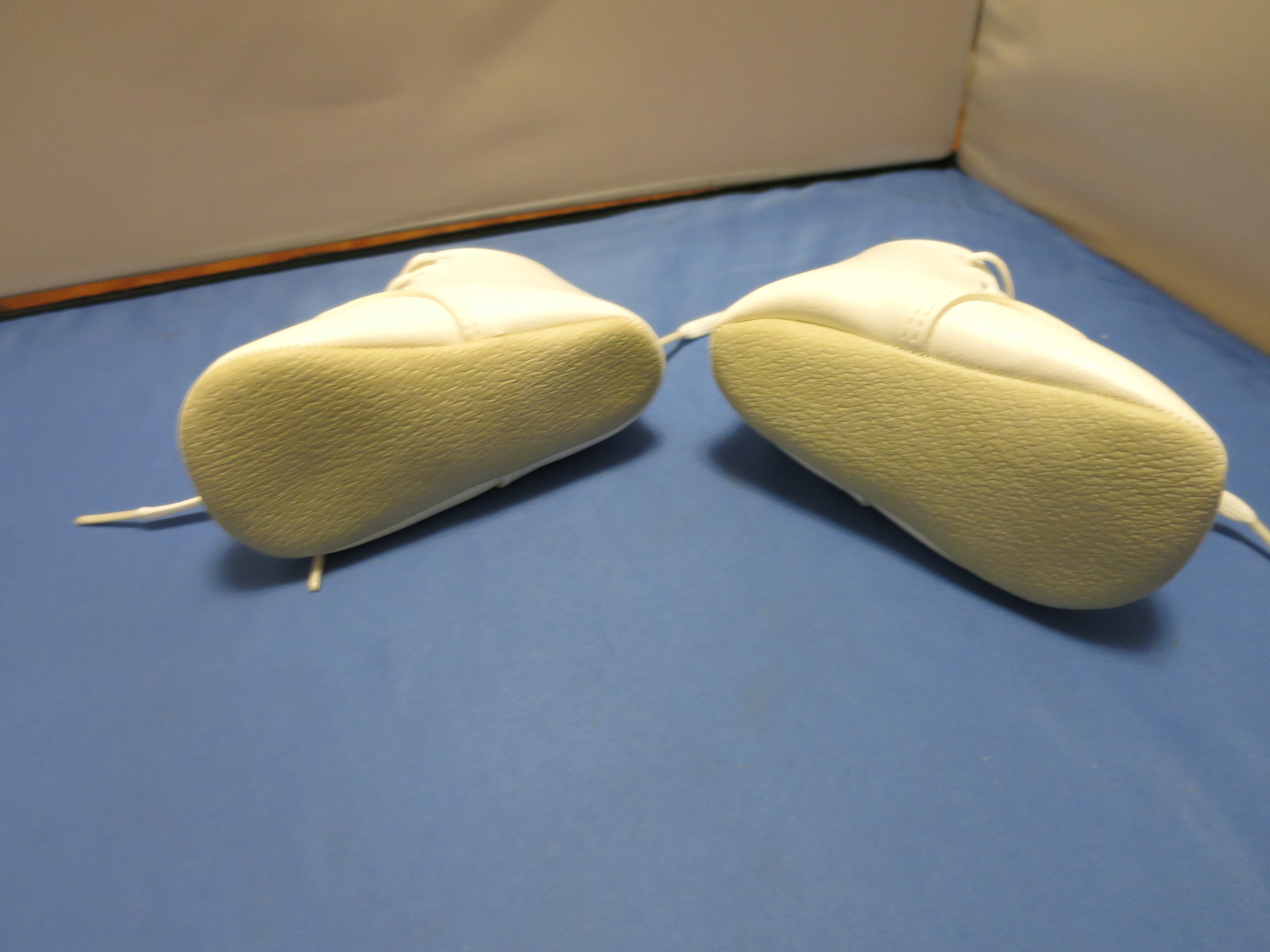 Baby Soft Shoes White with White Socks with white lace ruffle