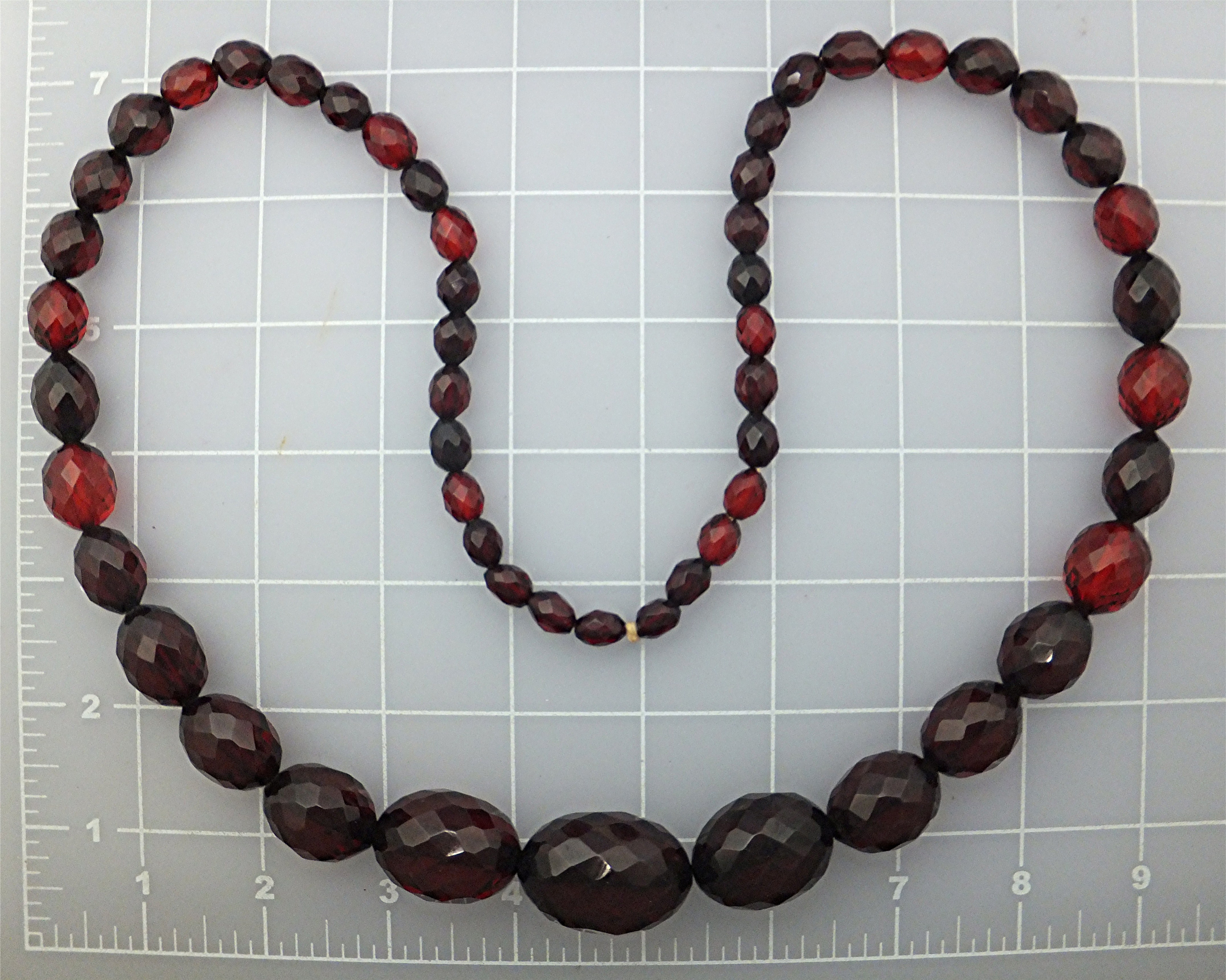 Cherry Amber Faceted Necklace Poland