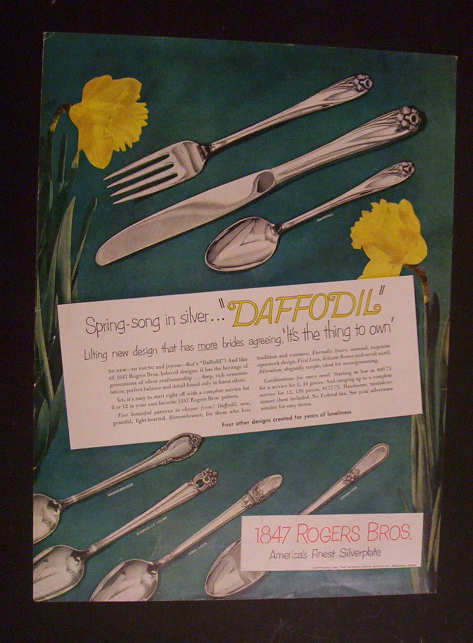 1951  1847  Rogers  Bros  Daffodil