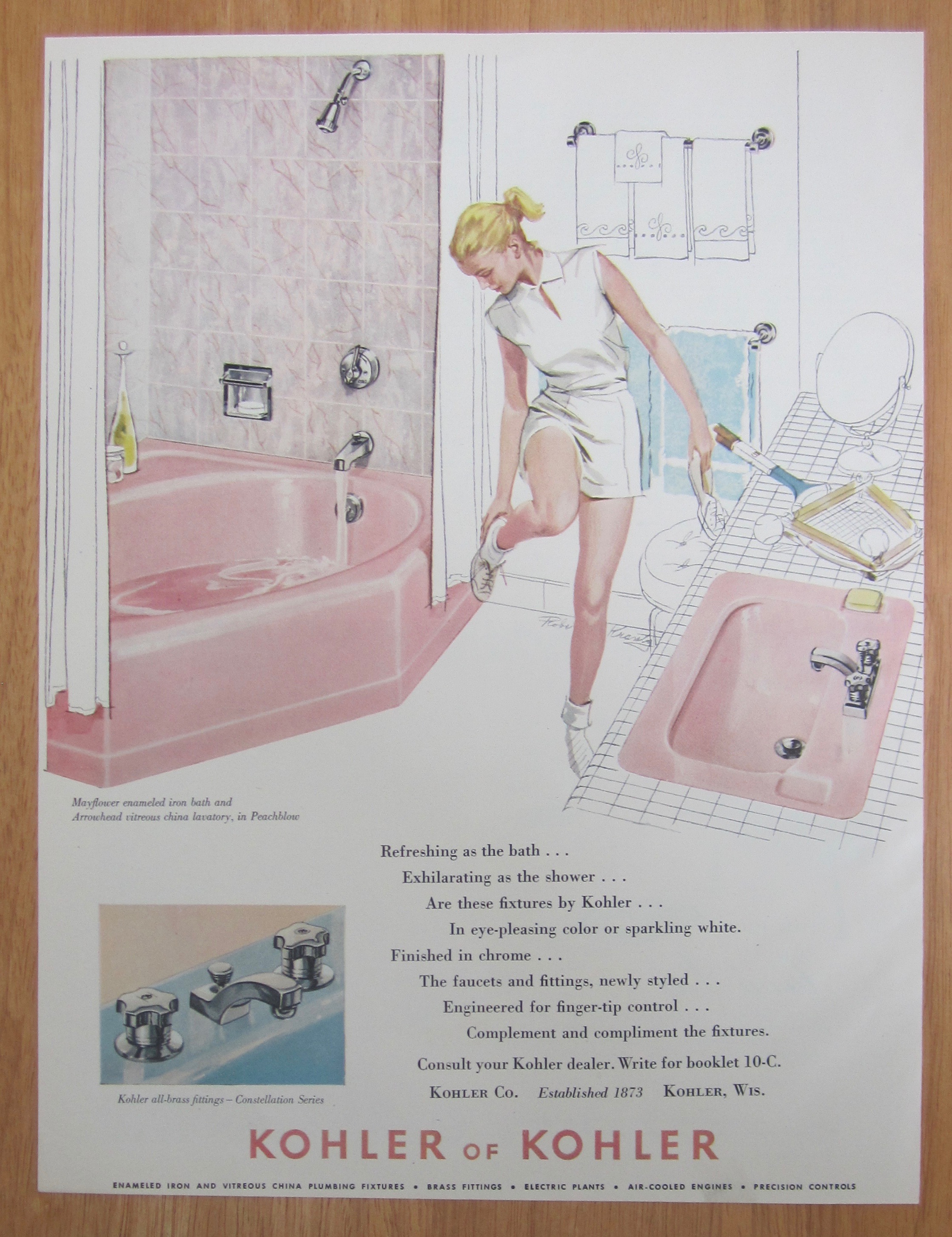 1959 Kohler Of Kohler w/Woman About to Take Bath