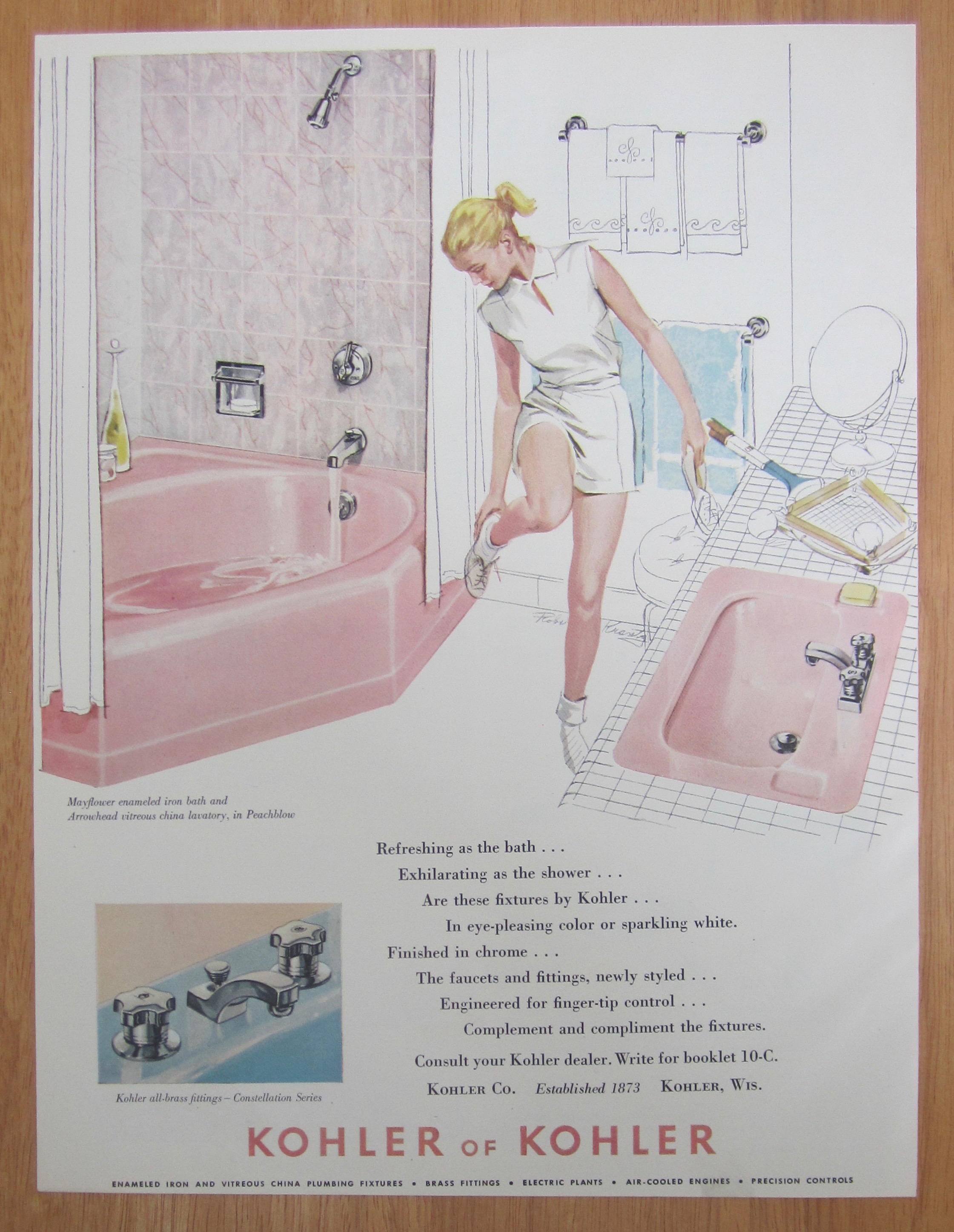 1959 Kohler Of Kohler w/Woman About to Take Bath