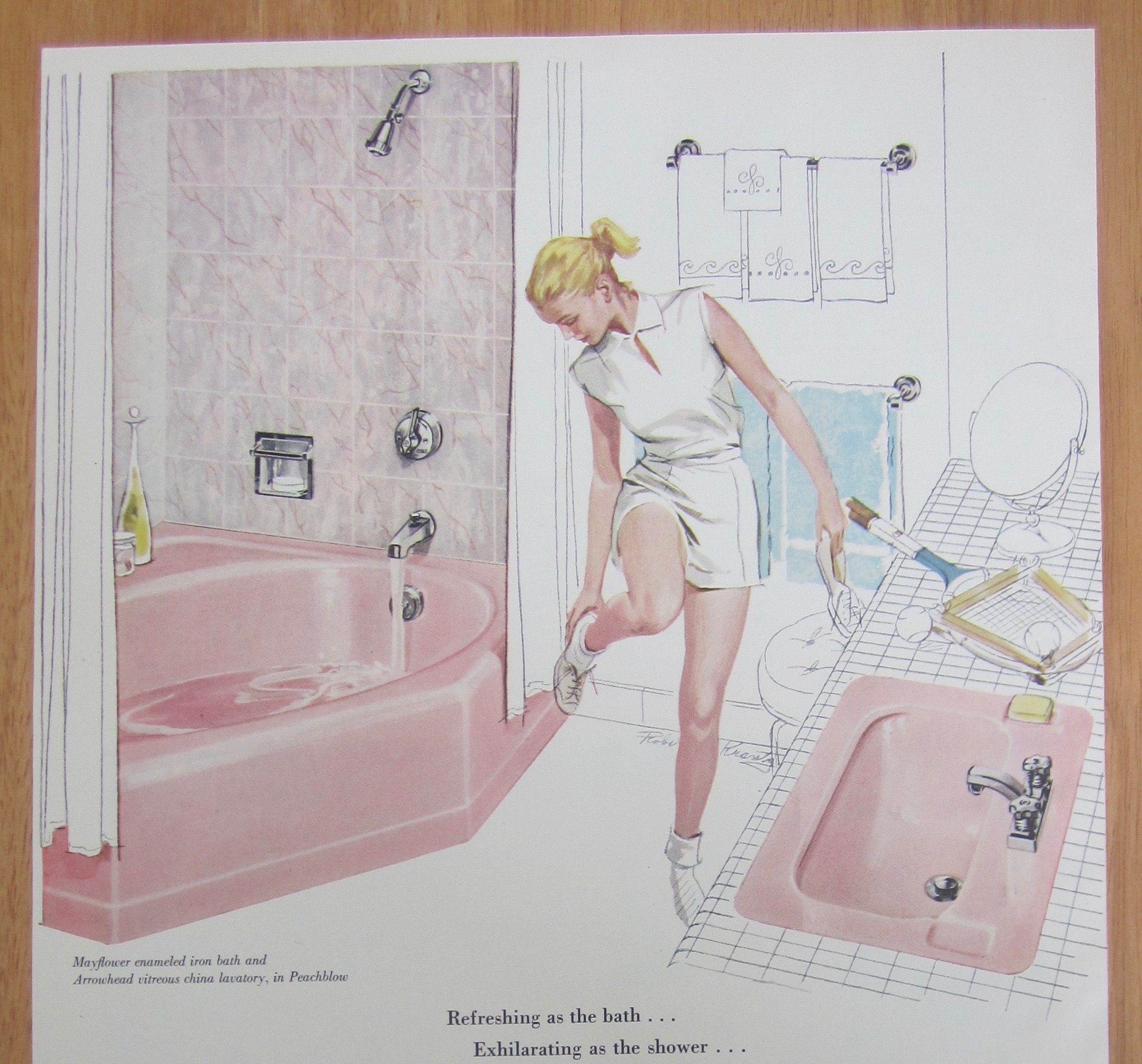 1959 Kohler Of Kohler w/Woman About to Take Bath