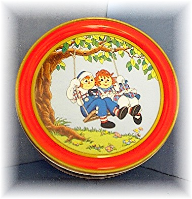 Cookie Tin 1987 Raggedy Ann & Andy