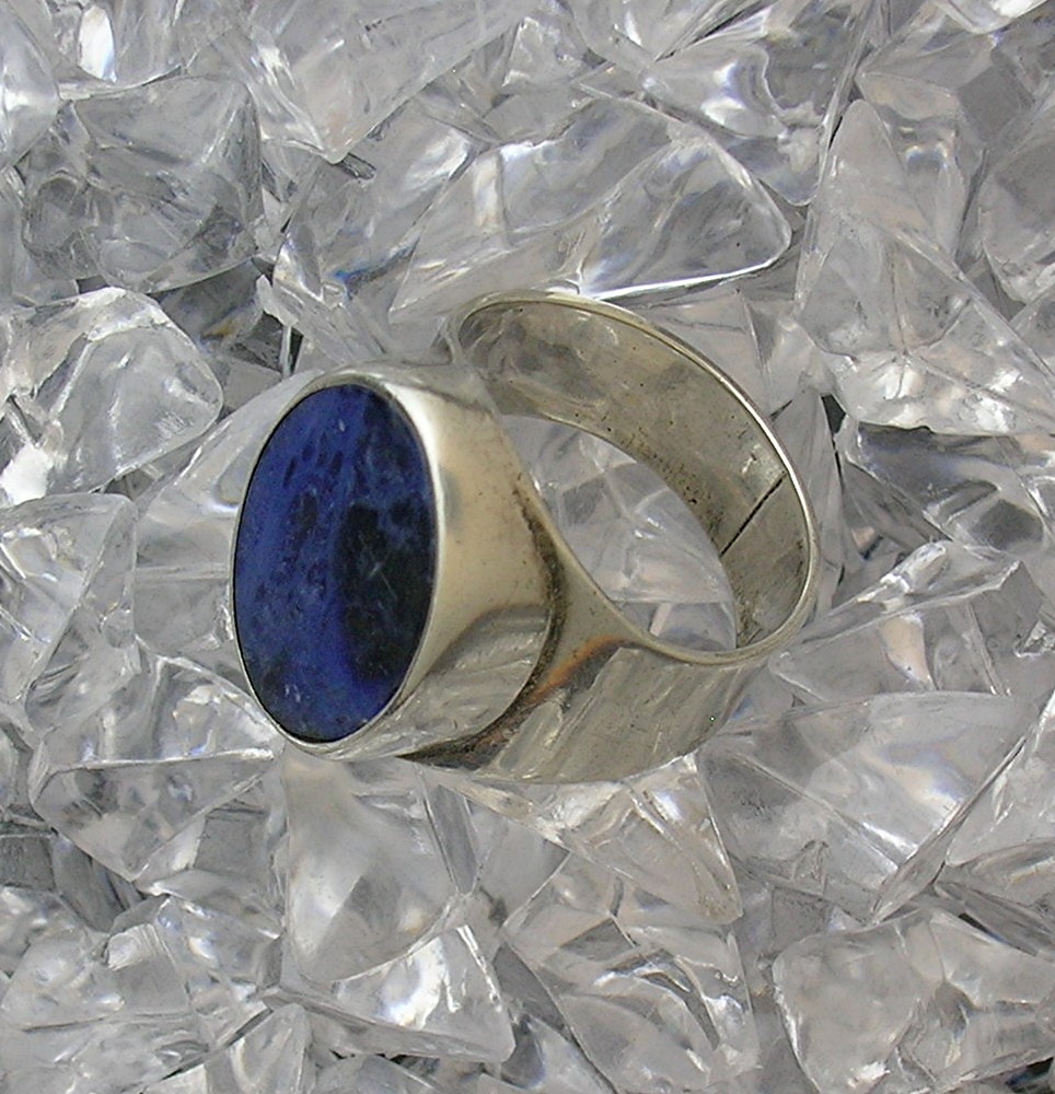 Sterling Silver & Lapis Signed Cerroblanco Ring . . . .