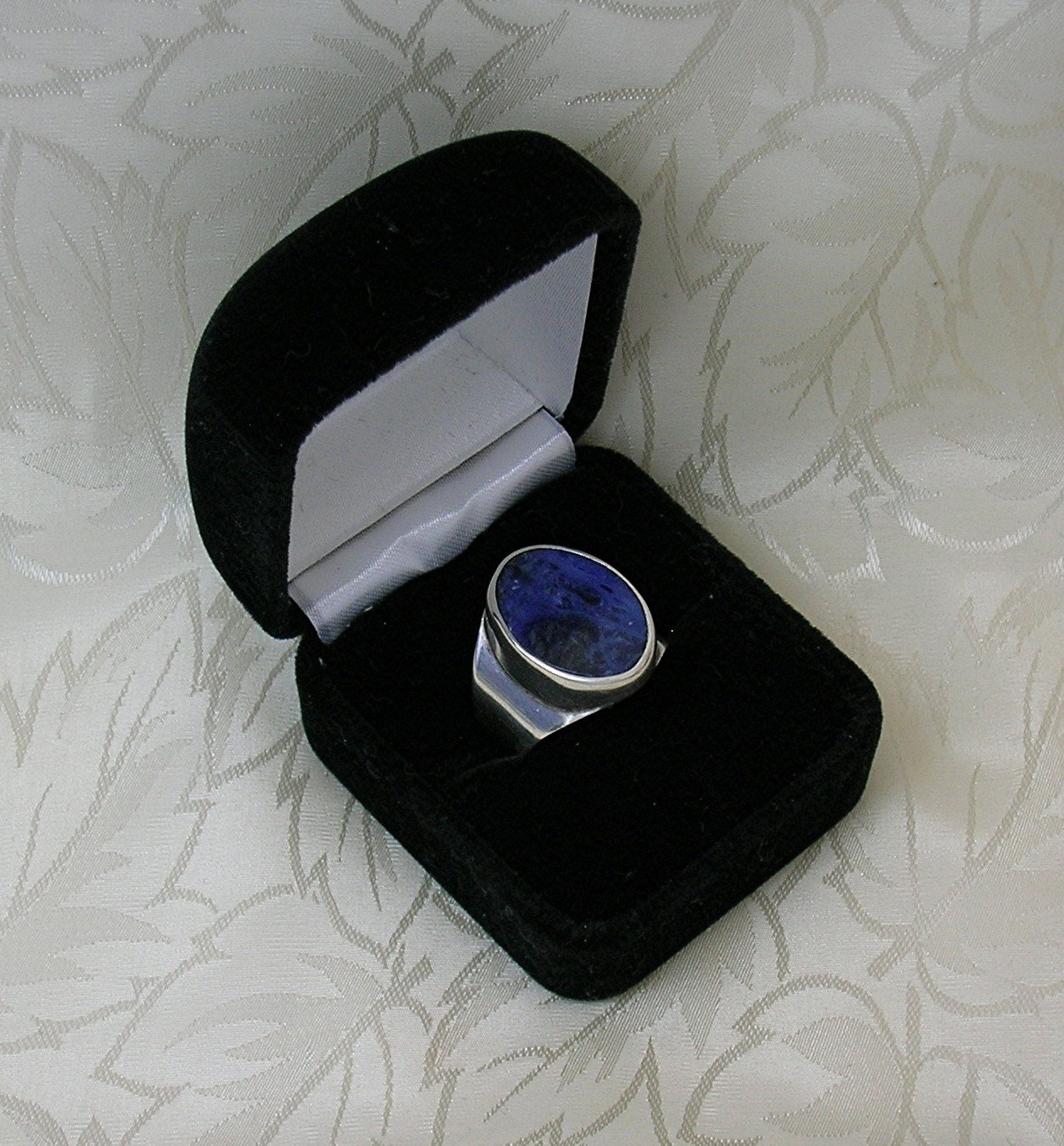 Sterling Silver & Lapis Signed Cerroblanco Ring . . . .