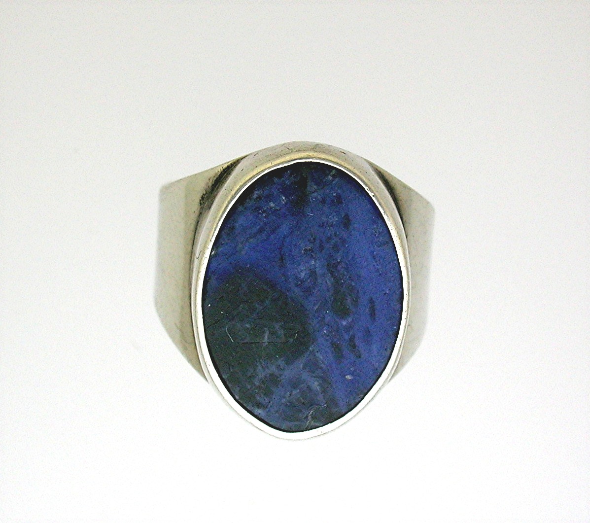 Sterling Silver & Lapis Signed Cerroblanco Ring . . . .