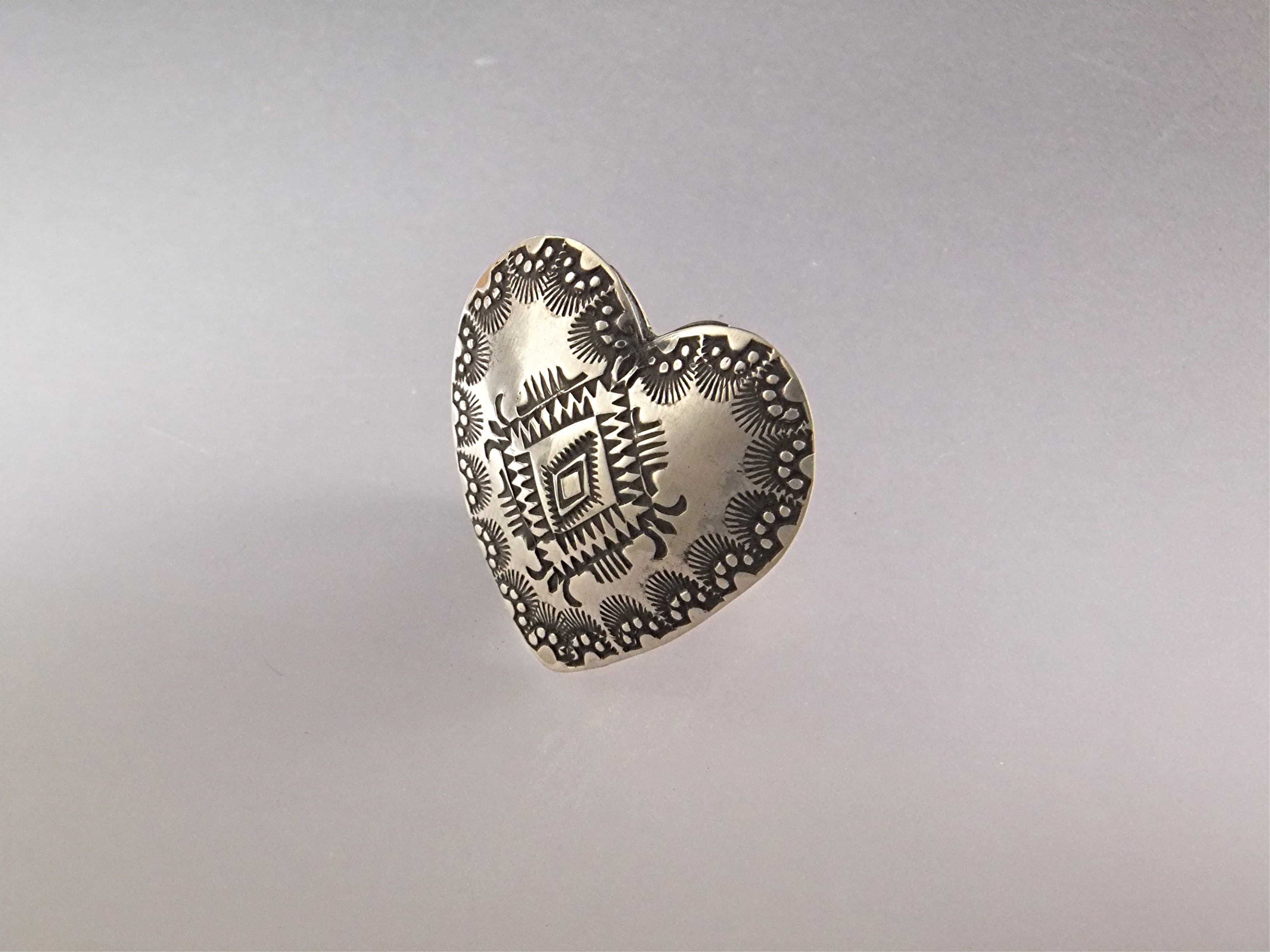 Navajo Sterling Silver Heart Ring Vincent Platero