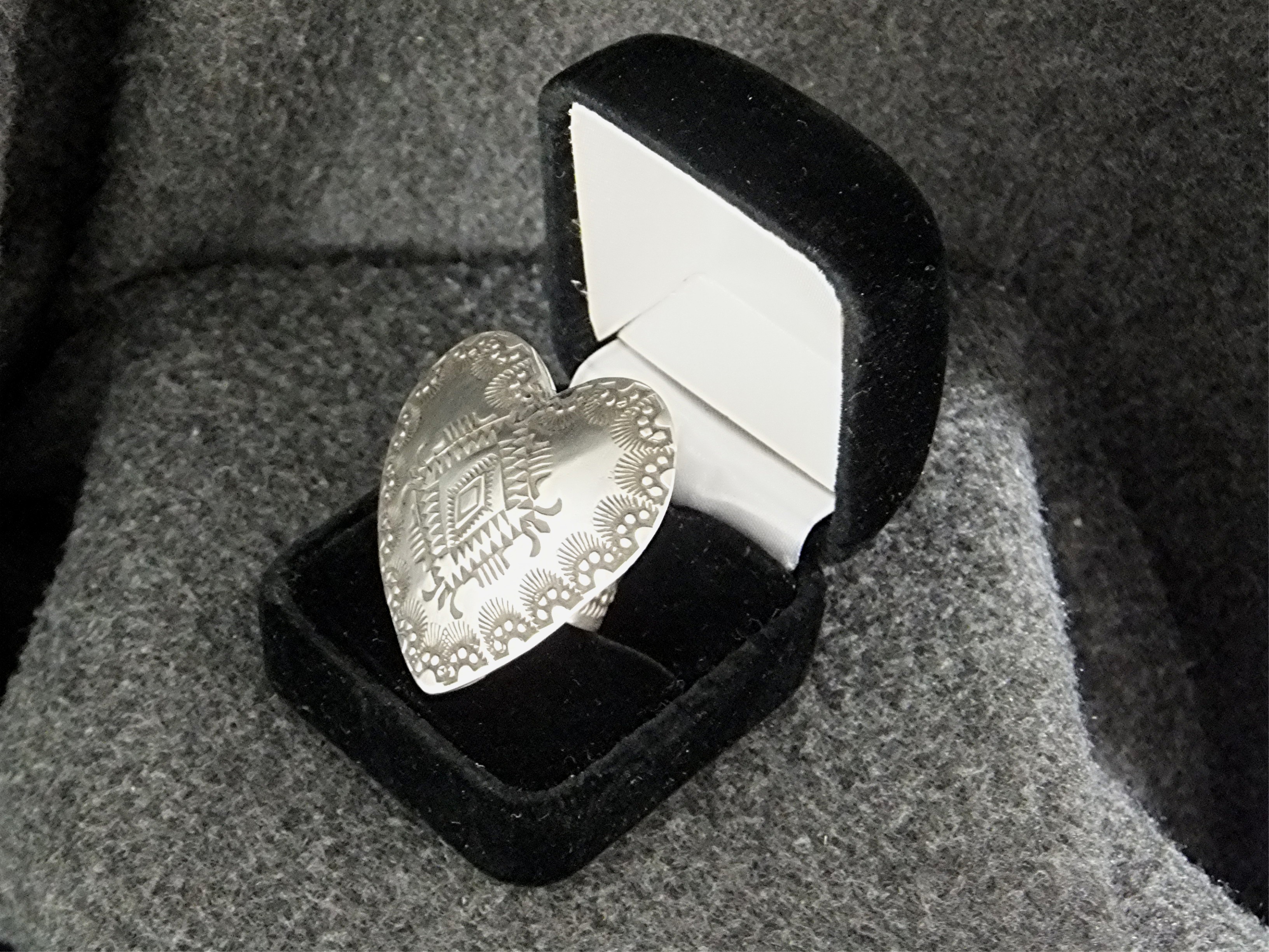 Navajo Sterling Silver Heart Ring Vincent Platero
