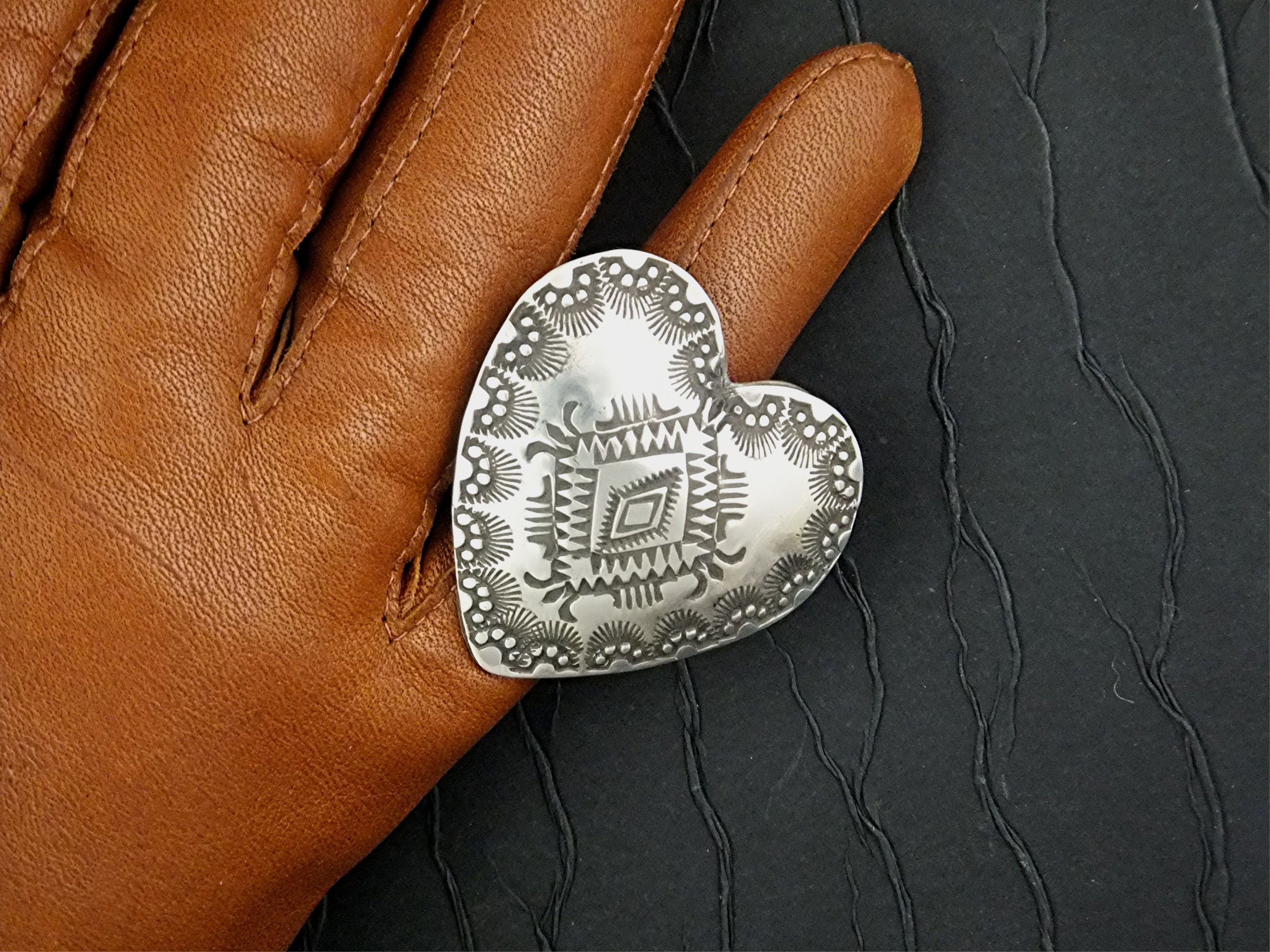 Navajo Sterling Silver Heart Ring Vincent Platero