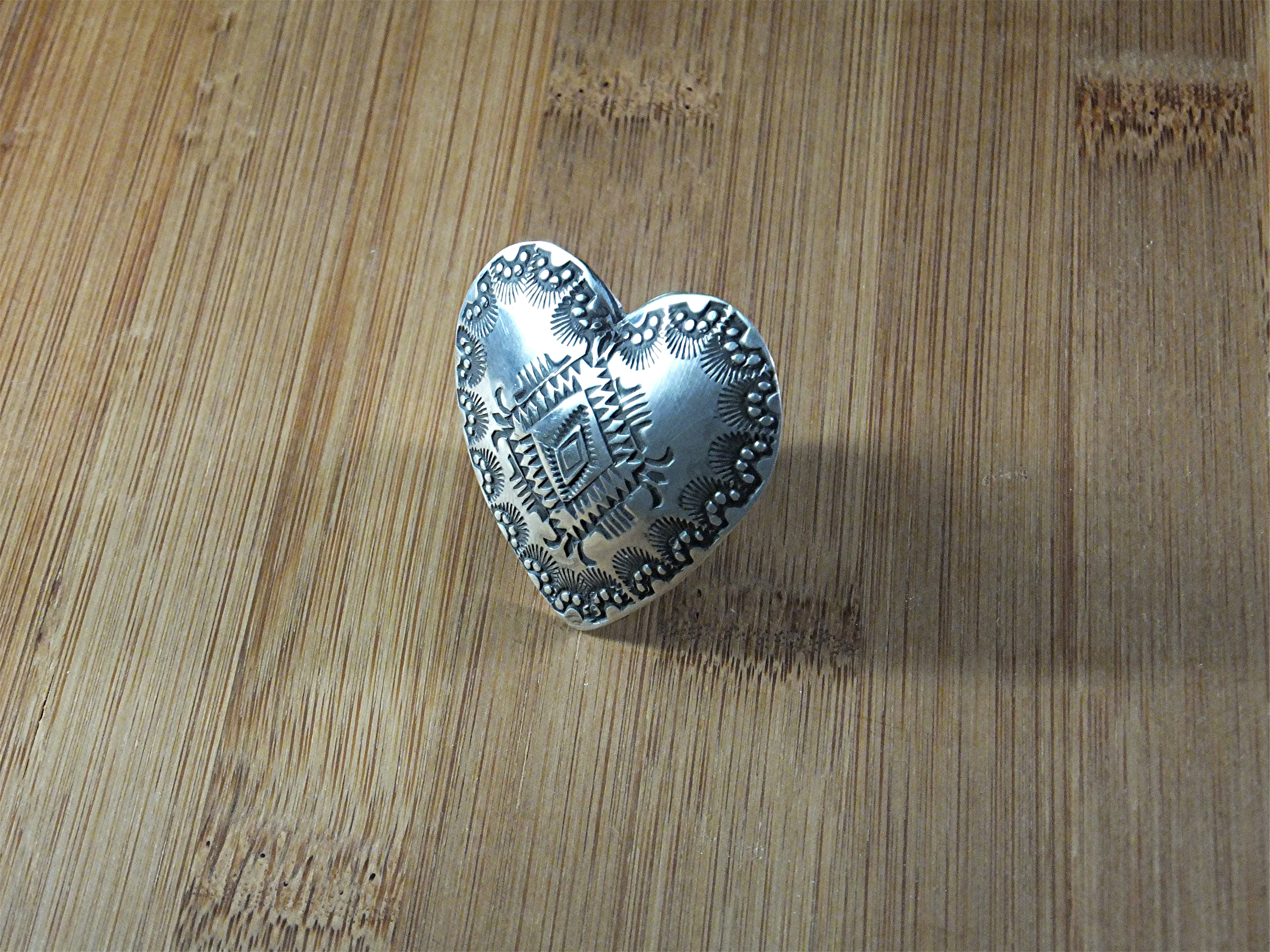 Navajo Sterling Silver Heart Ring Vincent Platero