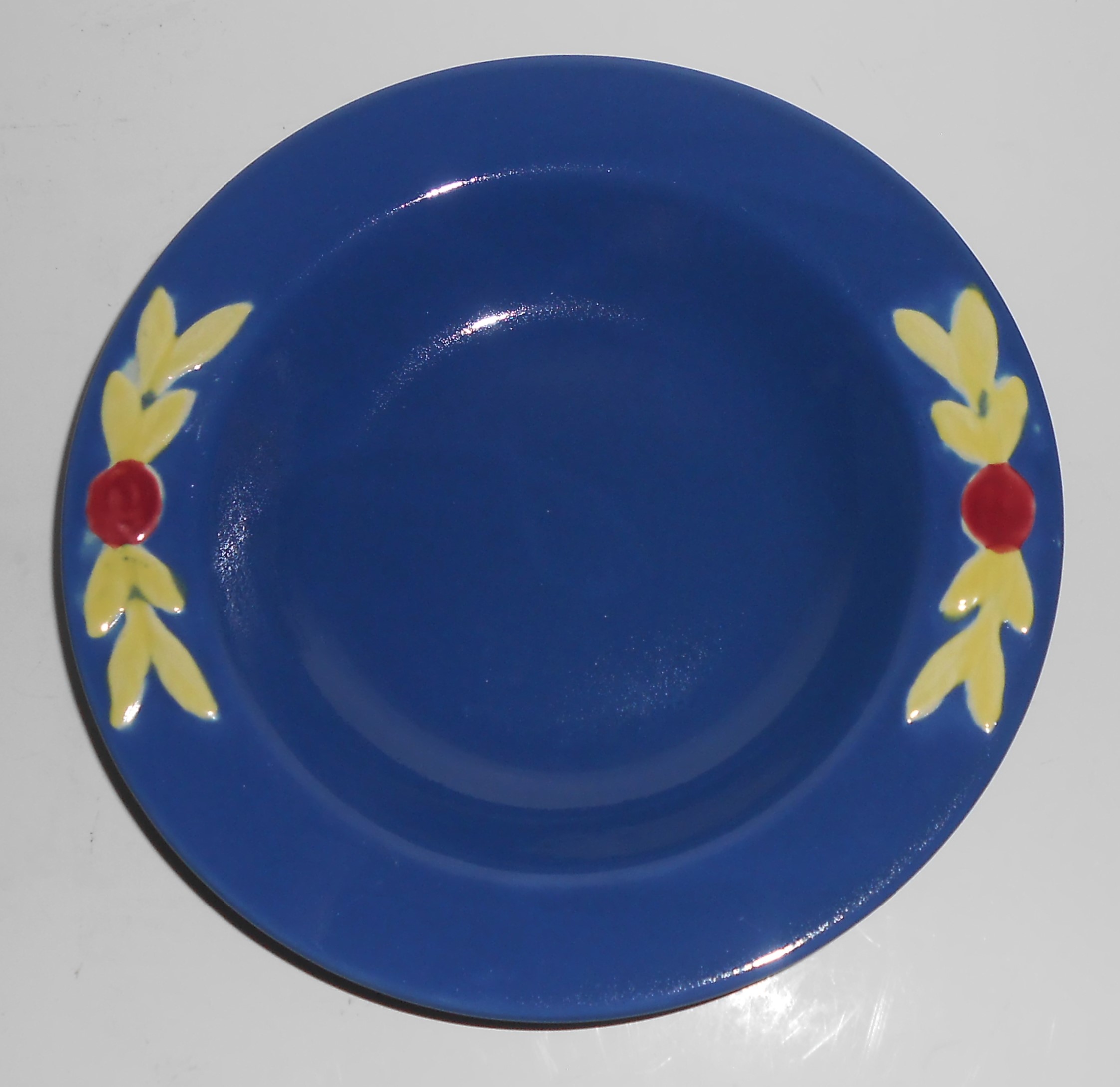 Coors Pottery Rosebud Blue Rimmed Soup Bowl #5
