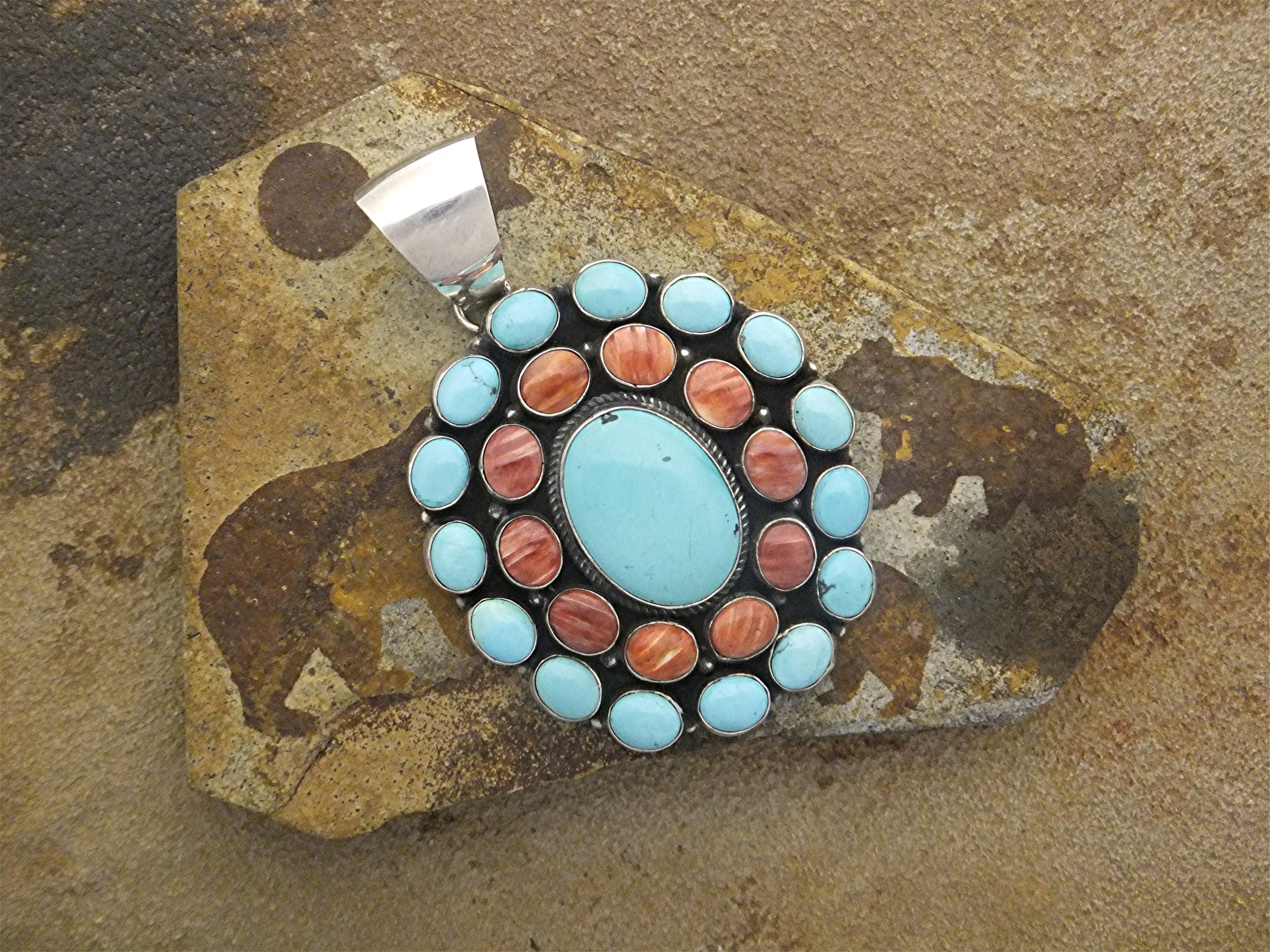 Russel Sam Sterling Silver Sleeping Beauty Turquoise Pe